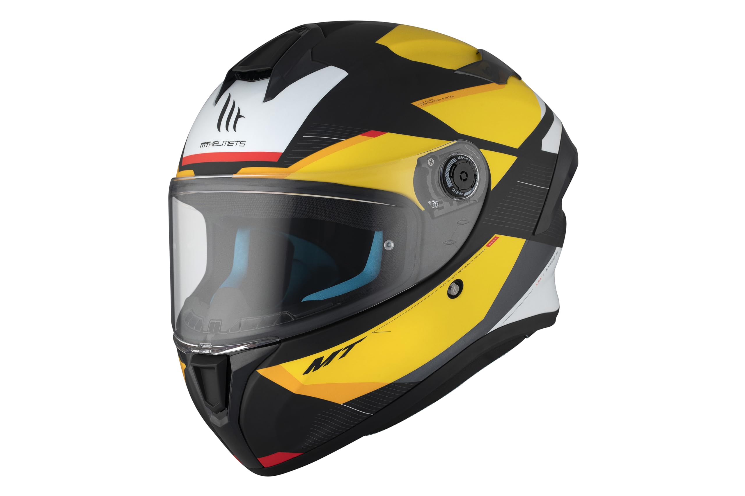 MT HELMETS Targo S – Casco Moto Integral con Visor Solar Full Vision, Pantalla Compatible con Pinlock, Interior Lavable y Cierre Micrométrico | Calota HIRP | Homologado ECE 22.06 & DOT