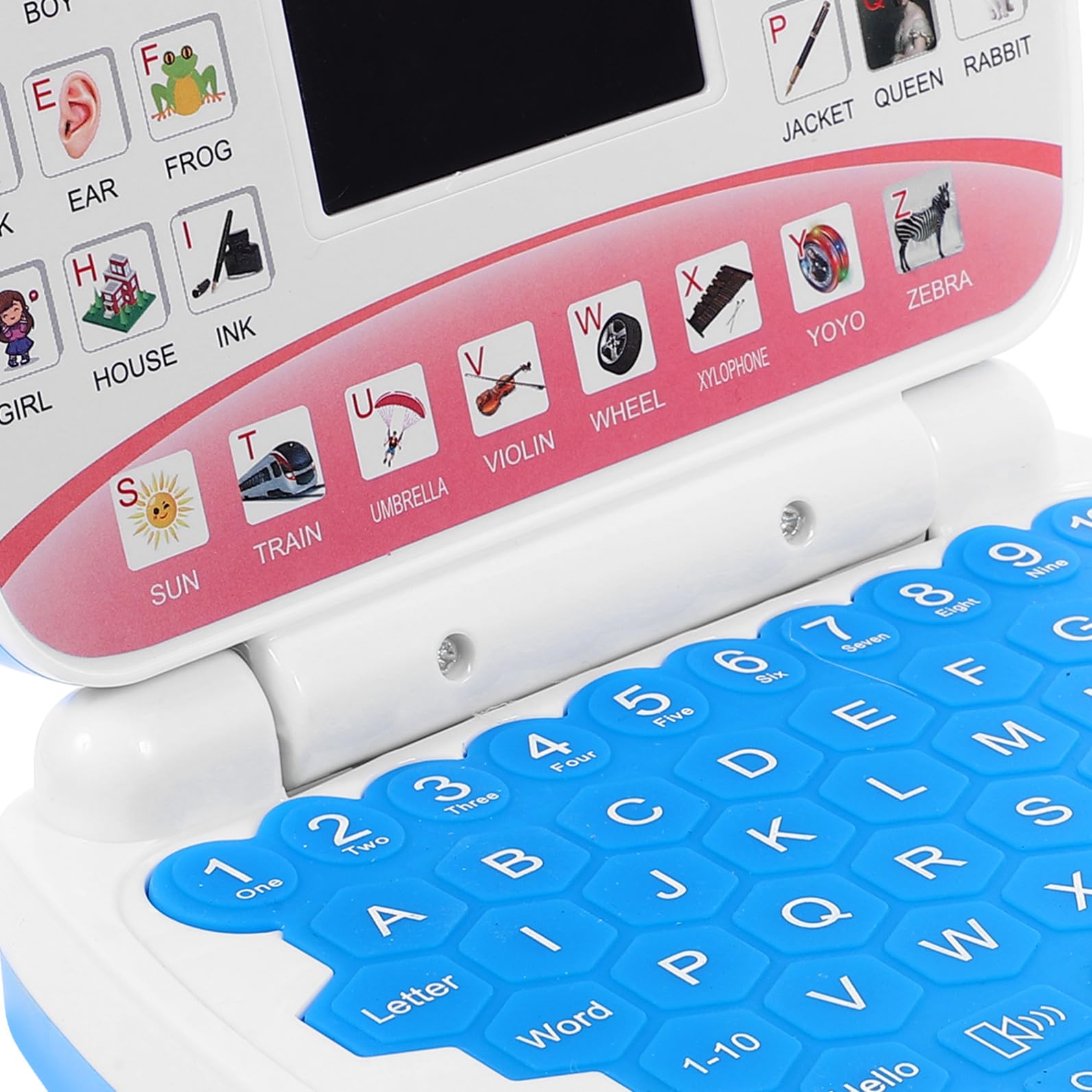 Computer Portatile Istruttivo Bimbo, Mini Simulazione LED Blu | Festa Scuola Decor, Gioco Musicale per Bambini, Batteria 3 X Aa Non Inclusa