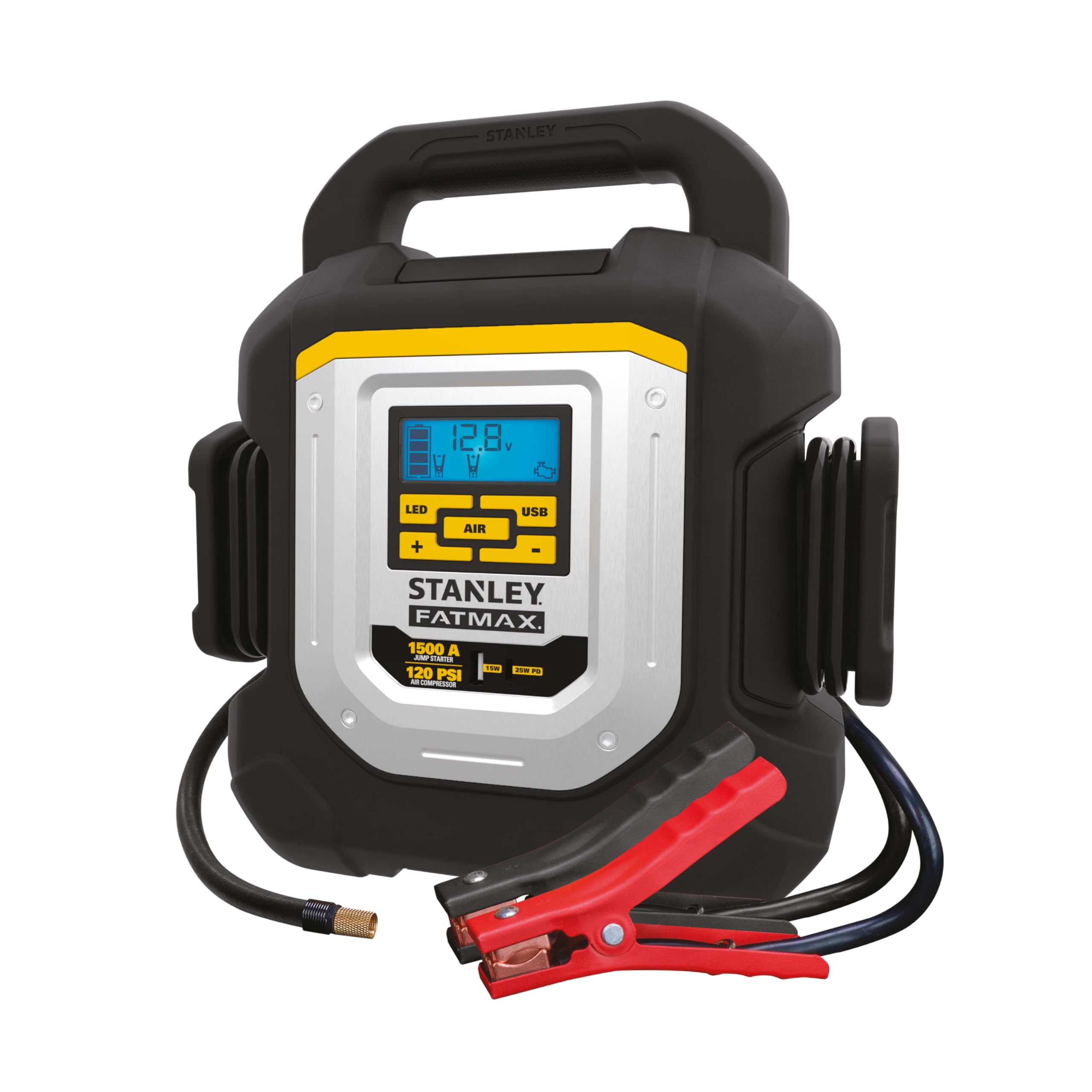 STANLEY J15CF 1500 Peak Amp Jump Starter 120 PSI Compressor Light AC and USB Power