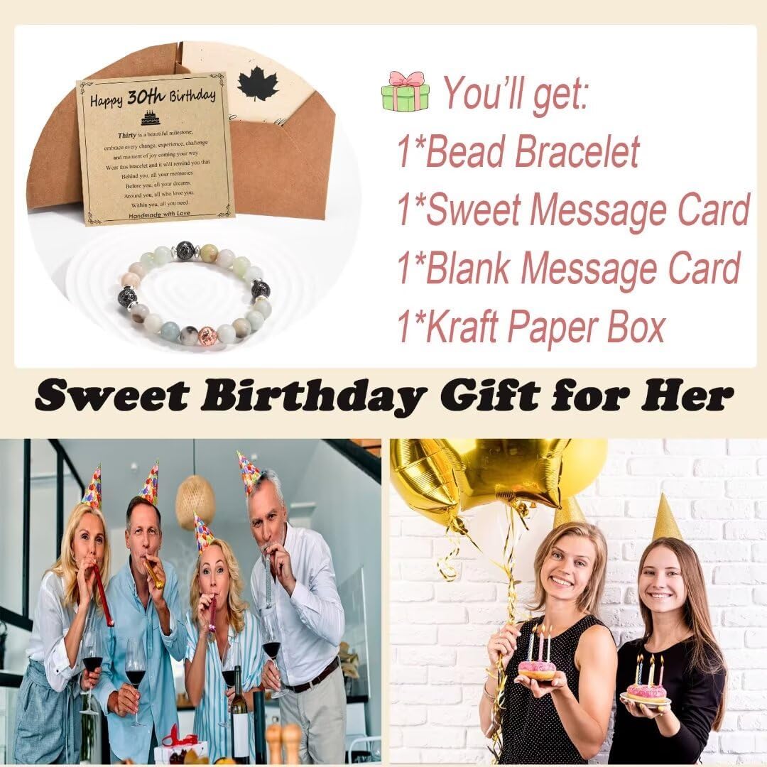 30th/40th/50th/60th/70th/21st/80th/90th Birthday Gifts for Women, Unique Gifts for Woman Bead Bracelet for Mom, Aunt, Wife, Grandma, Sisters, Friends - Image 6