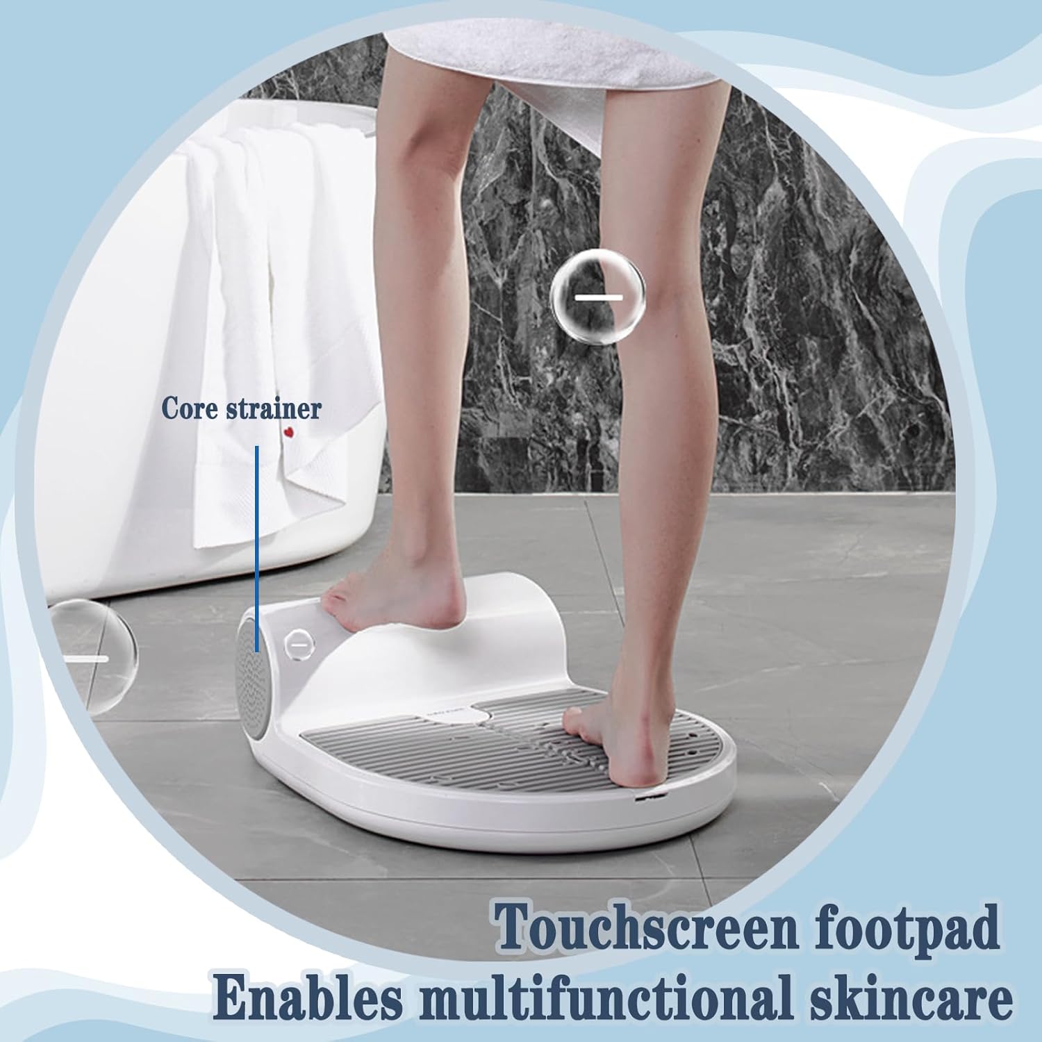 Full Body Dryer Machine, Negative Ion Body Hair & Skin Dryer for Shower and Bathroom, Hands-Free Foot Touch Control with Warm/Cool Air, Waterproof for Home Use