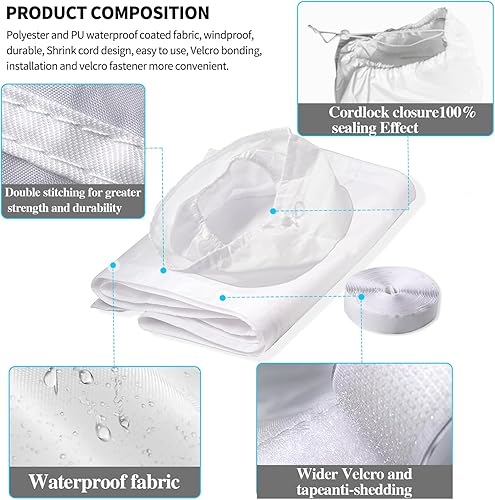 Miniatura 3 de Aozzy Kit de sello de puerta corrediza de aire acondicionado portátil de 98 pulgadas para MideaWhynterDanby, etc. Kit de ventilación de puerta