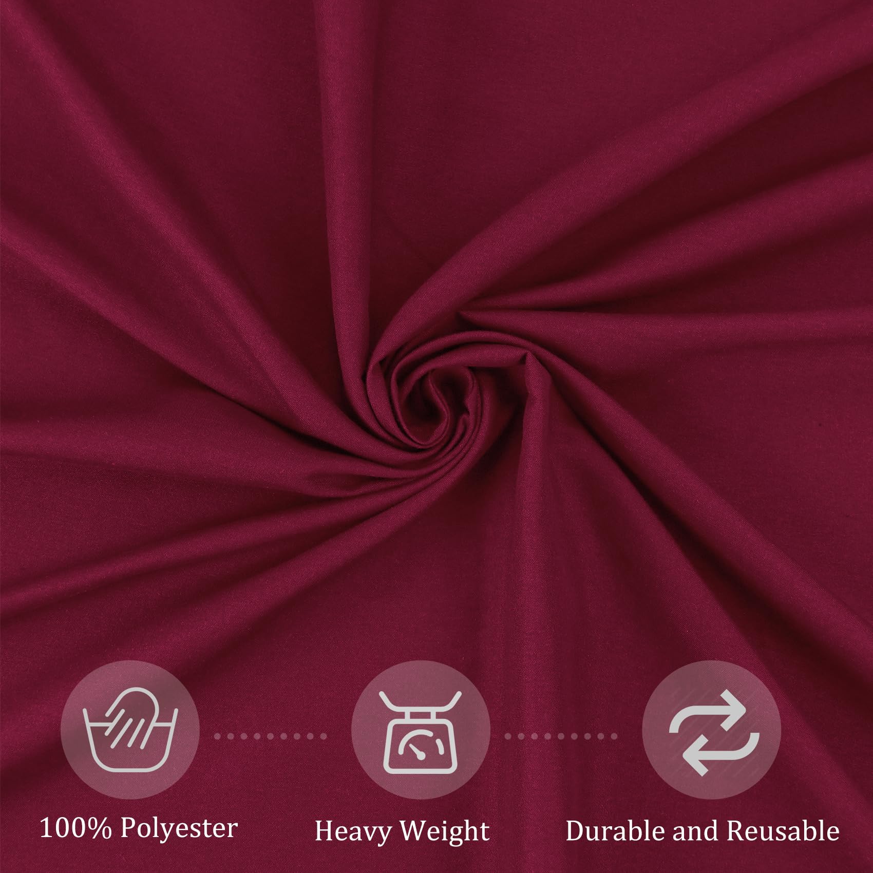 8 Pack Premium Round Tablecloth - 108 Inch Red Table Covers - Bulk Washable Polyester Fabric - Wedding Party Reception Banquet Buffet Restaurant
