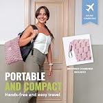 BOACAY Packable Couverture de voyage pour avion, voiture - Couverture de bureau compacte - Oreiller portable pour adultes, Enfants avec étui, Manches à bagages, Sac à dos