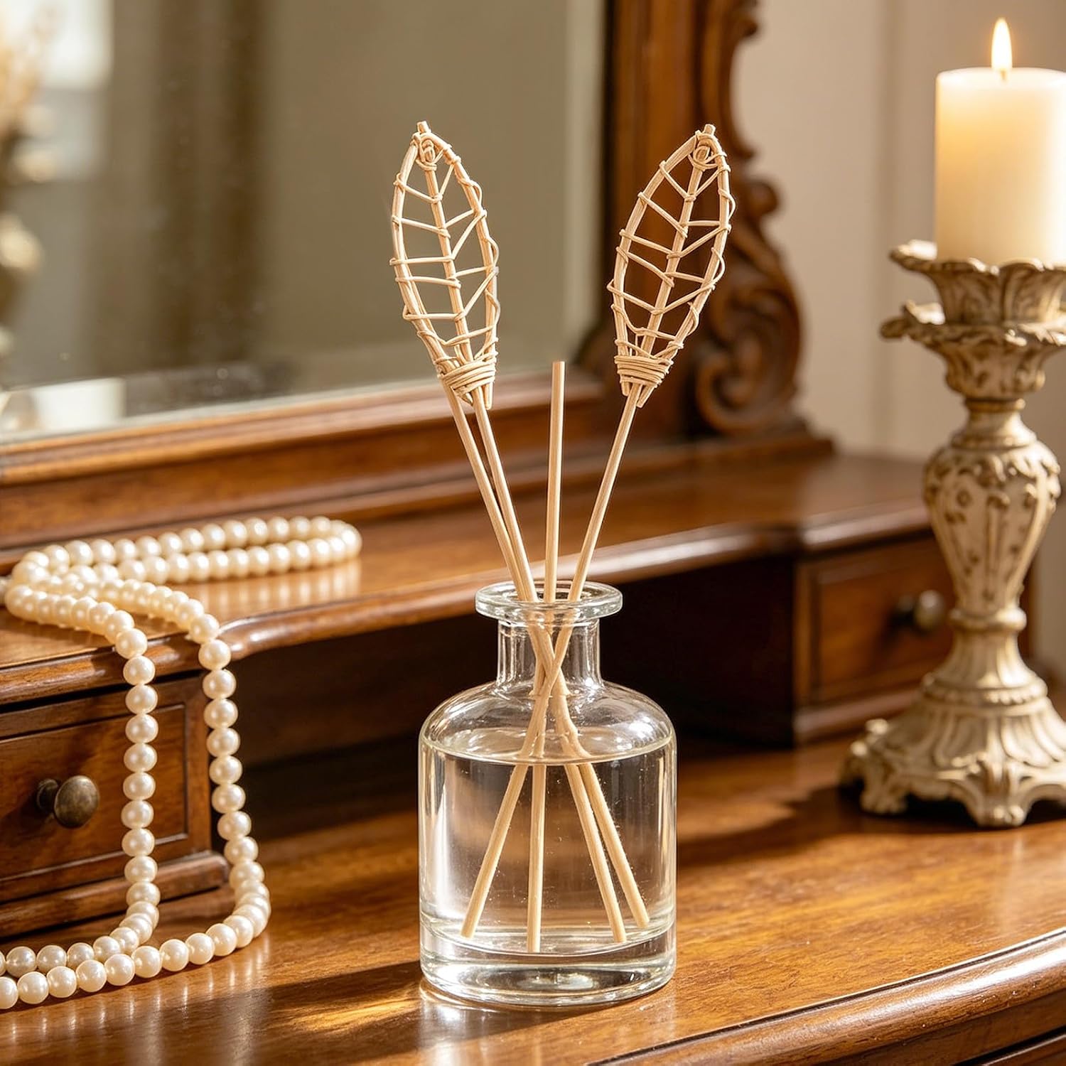 Reed Diffuser Sticks 20pcs Wood and PE Aroma for Bedroom Home