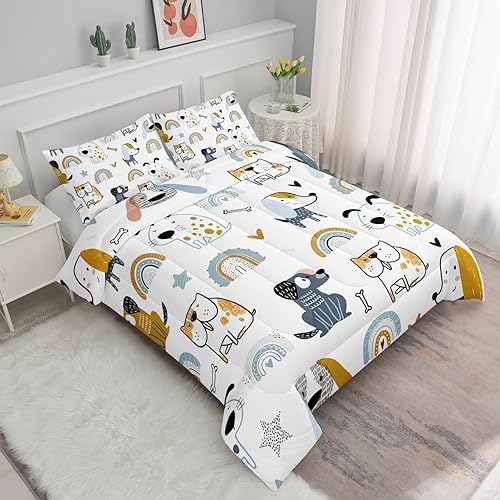 Miniatura 7 de Datura home Happy Camper - Juego de edredón rústico con estampado de ciervos y camper con 1 edredón y 2 fundas de almohada para dormitorio de niños