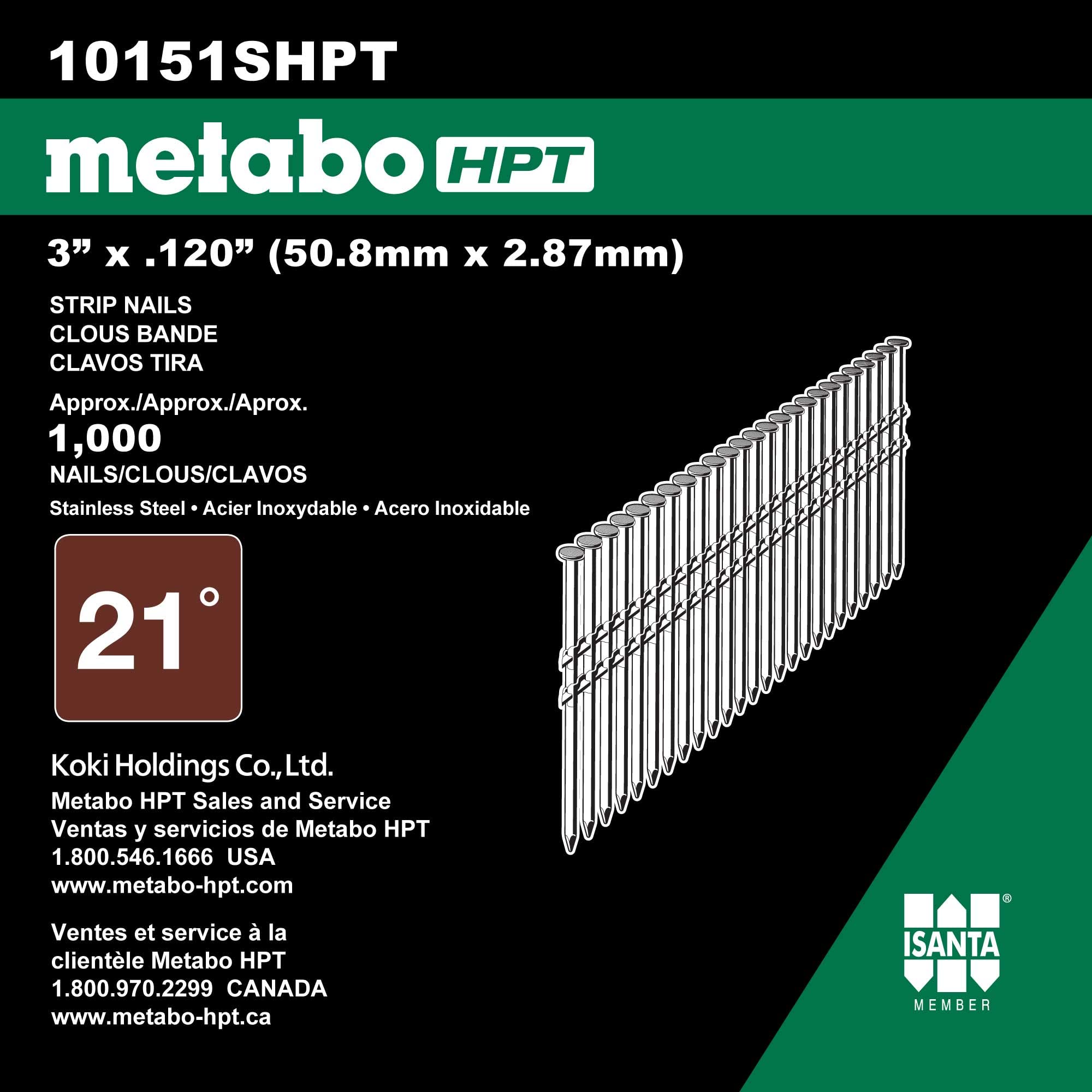 Metabo HPT 10151SHPT Cierre