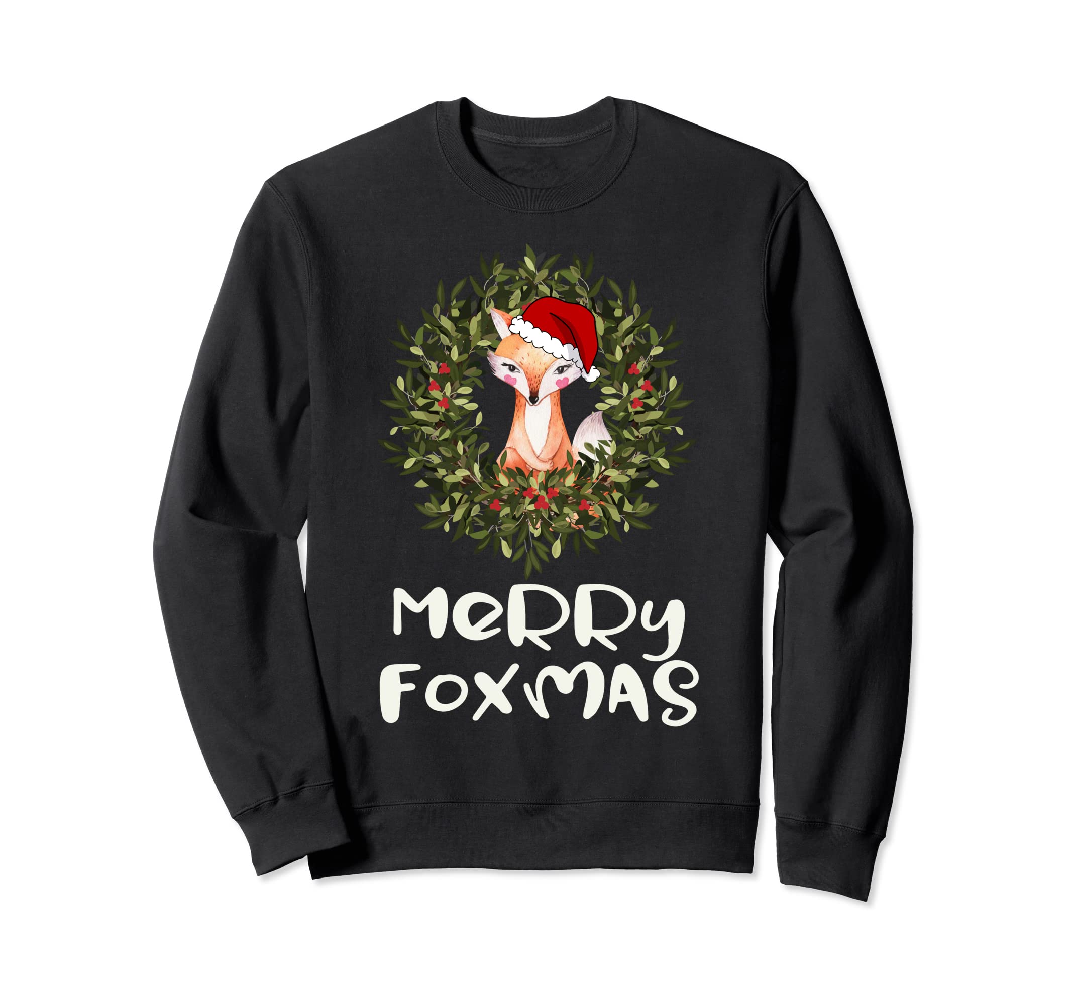 Cute Santa Fox Xmas Merry Foxmas Sweatshirt