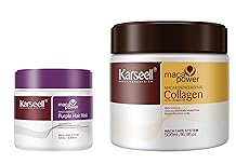 Traitement capillaire au collag&egrave;ne Karseell R&eacute;paration profonde Conditionnement et masque capillaire violet