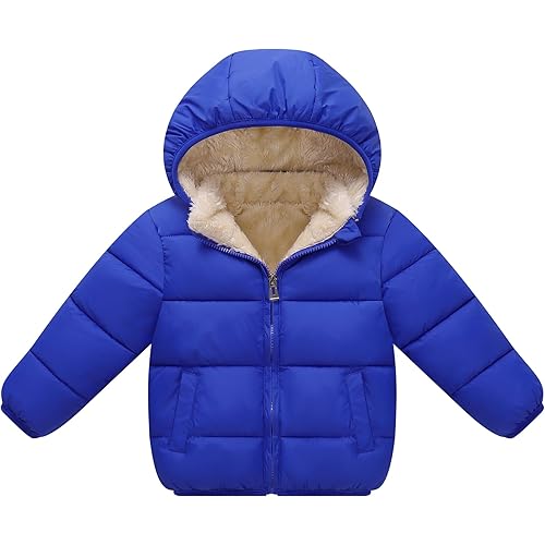 Toddler Baby Hooded Down Jacket Boys Girls Kids Thicken Warm Winter Coat Outerwear 1-7t