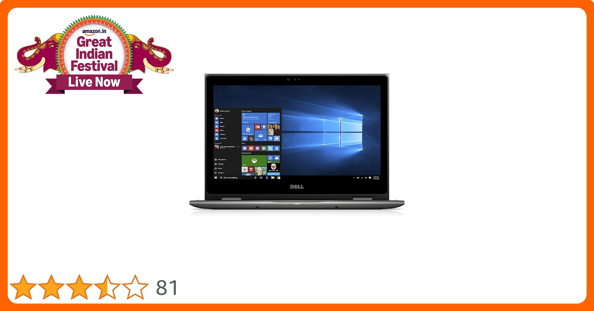 DELL MI33C-7HHB Inspiron13 5378　2-in-1 Dell Inspiron 13 5378 2-in-1 - Flip design - Intel Core i7
