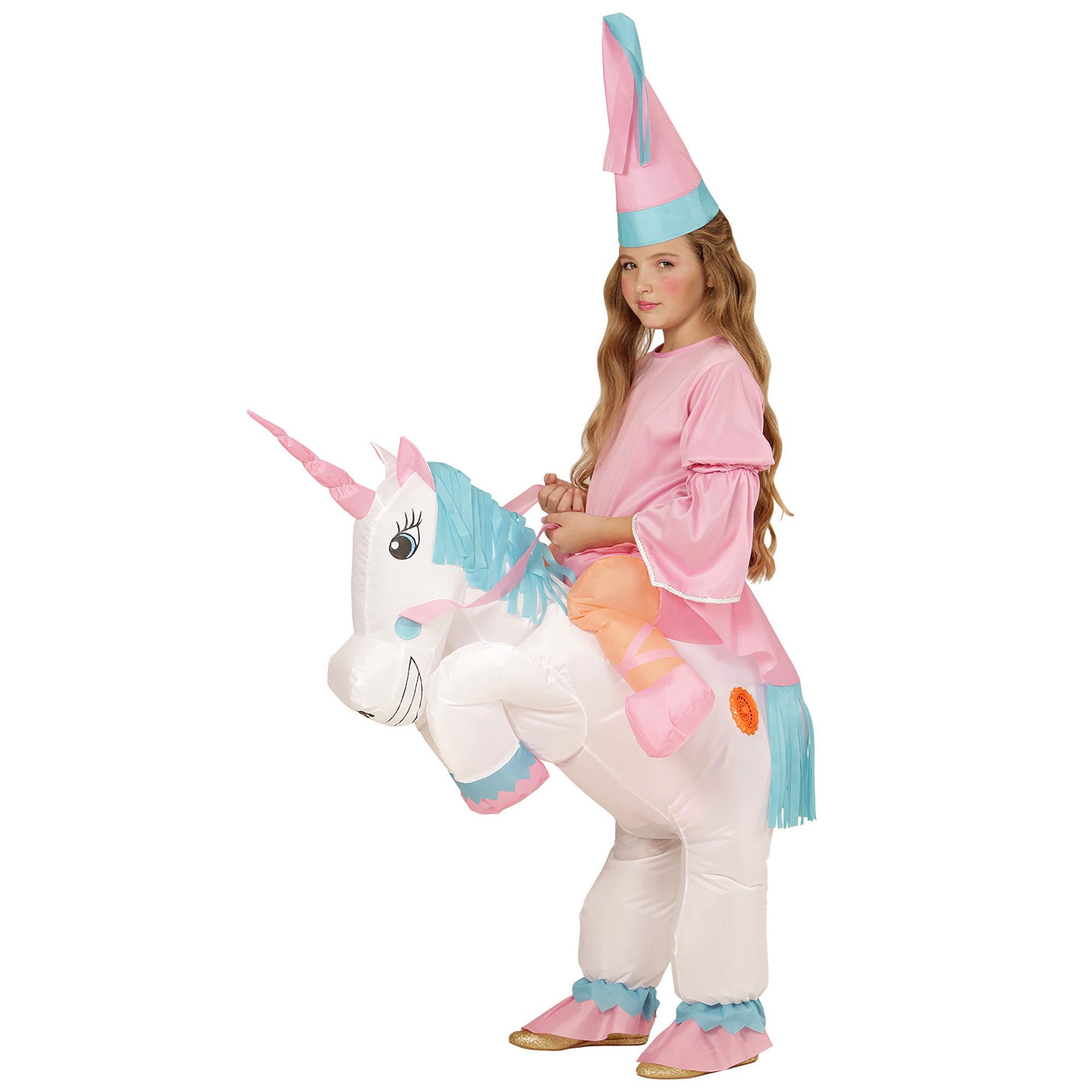 W WIDMANN MILANO Party Fashion - Kinderkostüm Einhorn, aufblasbares Kostüm, Karneval, Mottoparty