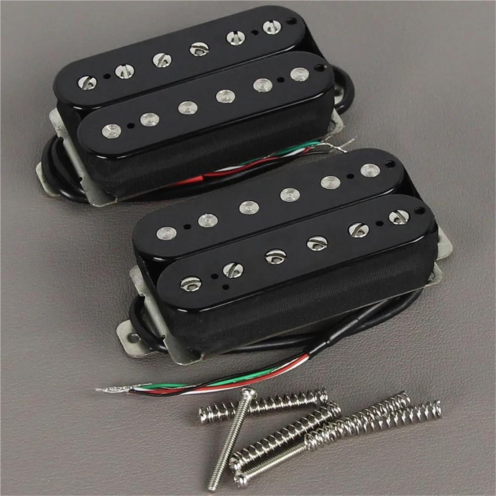 2 szt. Alnico 2 gitarowe przetworniki Humbucker zestaw przetworników mostkowych na szyję czarne części do gitary Przetworniki Instrumentów Gitary Elektrycznej