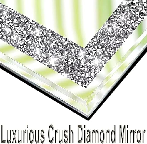 Miniatura 5 de Espejos de diamante Crush para decoración de pared, azulejos de espejo de 6 pulgadas para manualidades, paquete de 8 espejos cuadrados de cristal de