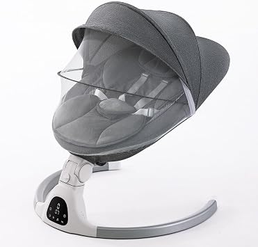 Baby Bouncer, Electric Auto Swing, 3-Level Altitude Adjustment, All Season Design, Rocking Chair, Reclining Function, Built-in Music, Safety Belt, SGS Certified