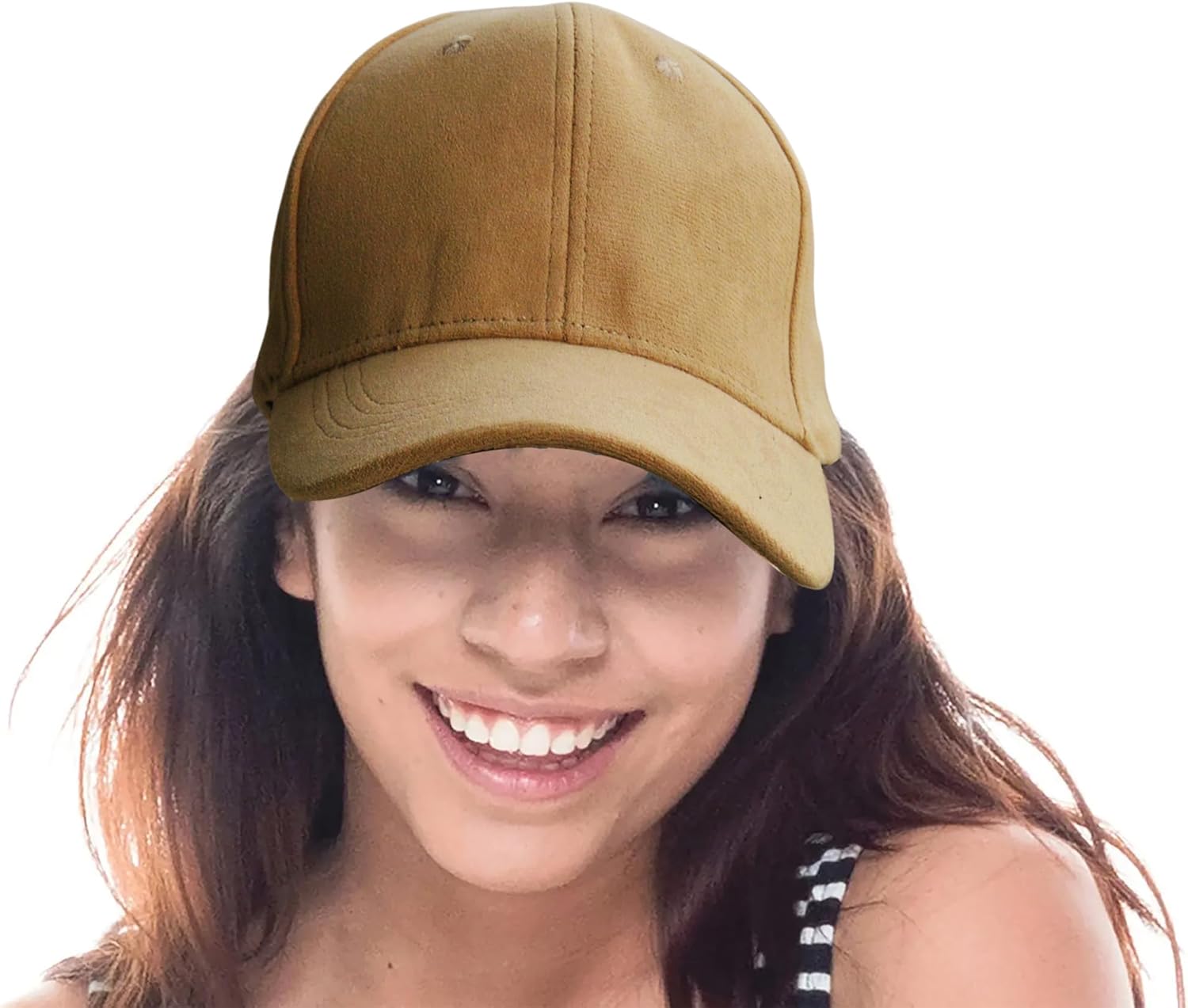 Bidadary Suede Baseball Cap for Women Men, Adjustable Baseball Hat, Low Profile Dad Hat for Fall Winter Spring - Image 2
