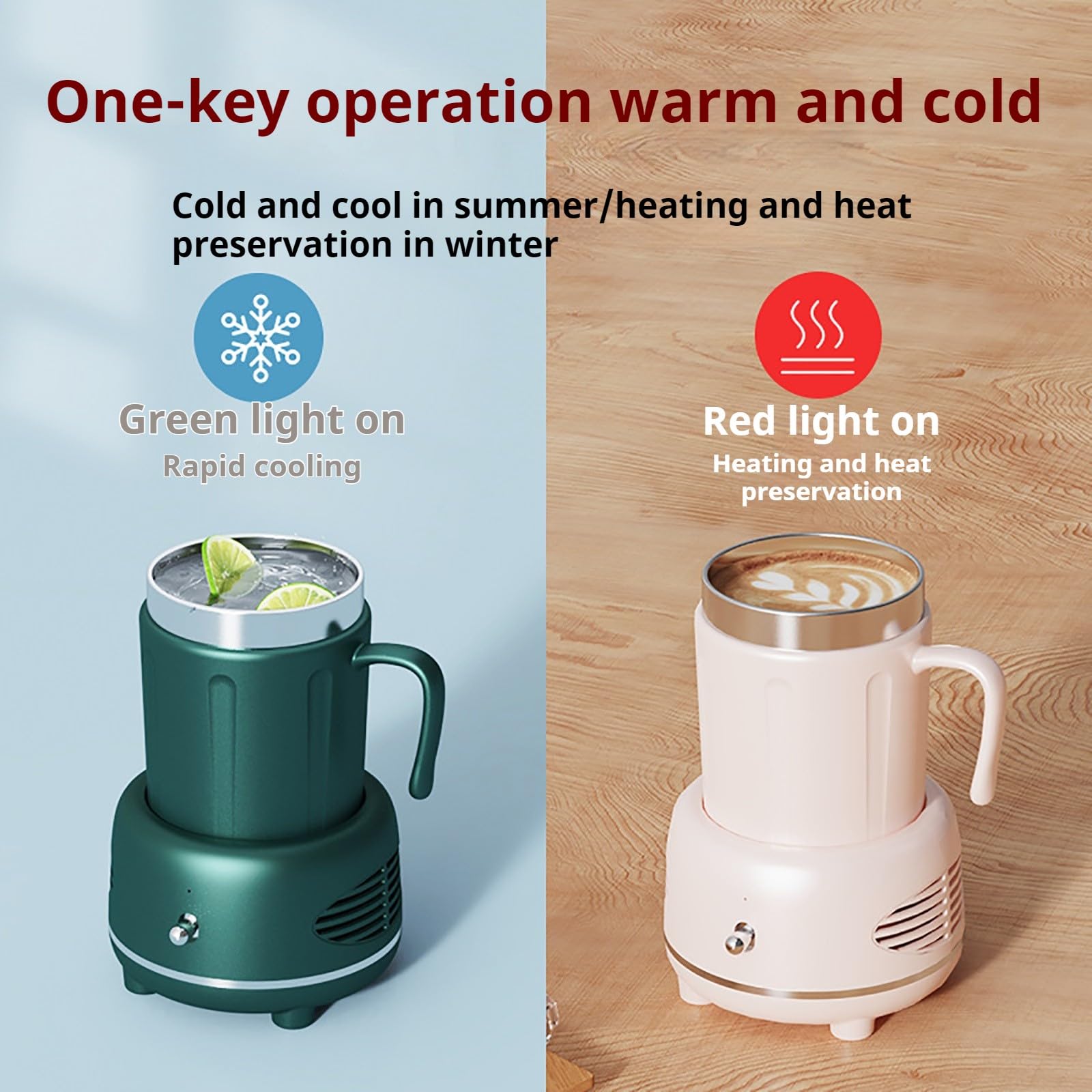 Elektrischer Kühlbecher,Kaffeeheizkühler,Getränkekühler,Tassenkühler,Schnellkühler,Home-Office-Kaltgetränkeautomat,tragbarer Mini-Getränkekühler,geeignet für Getränke,Cola,Bier,Wein Pink