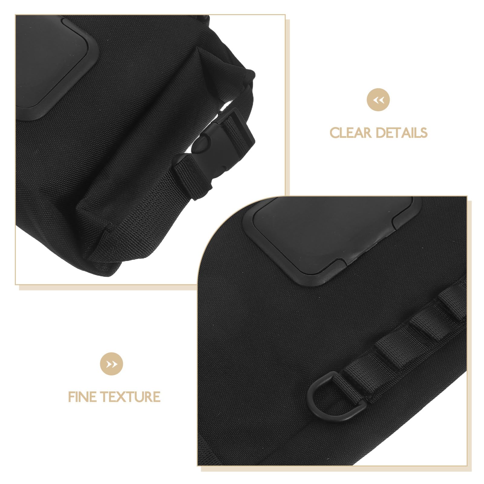 Estuche Portátil para Toallitas Húmedas Reutilizables de Lona Negra, Dispensador Colgante para Camping y Coche, Adecuado para Uso Bebés y Viajes