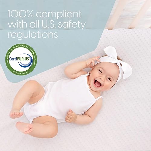 Miniatura 8 de Milliard Colchón hipoalergénico de espuma viscoelástica de alta calidad para cuna y cama para niños pequeños con funda impermeable, sistema de doble