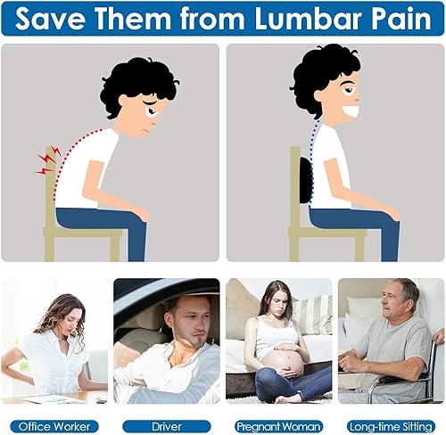 Miniatura 3 de QUTOOL Almohada de apoyo lumbar y cojín de asiento de gel