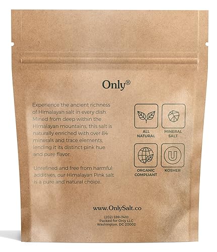 Vista 18 de Only Sal de primavera antigua de las montañas de los Andes, híbrida de roca y sal marina de grano grueso con alto contenido mineral, sal kosher