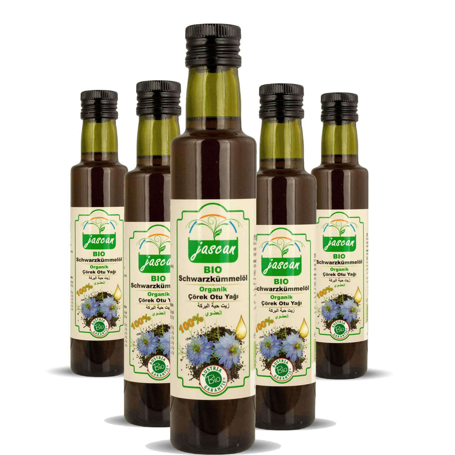 Bio olej z czarnuszki z Egiptu, tłoczony na zimno, 5 x 250 ml