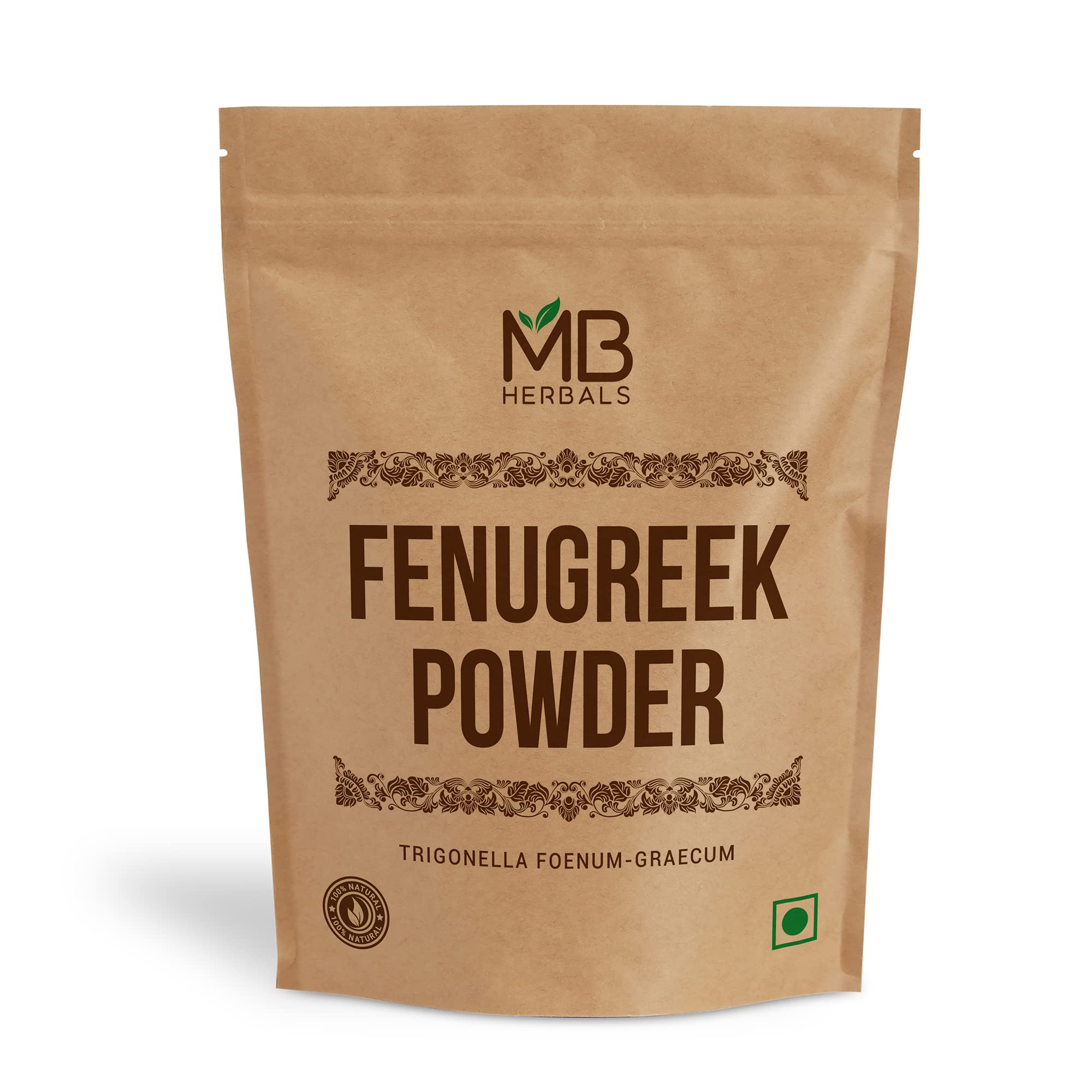 MB Herbals Natural Fenugreek Powder 100g | Methi For Hair | Trigonella foenum-graecum Sd. | Spice Indian Cuisine | Hair Care | Improves Digestion (B09MTLG6L2) Amazon Price History, Amazon Price Tracker