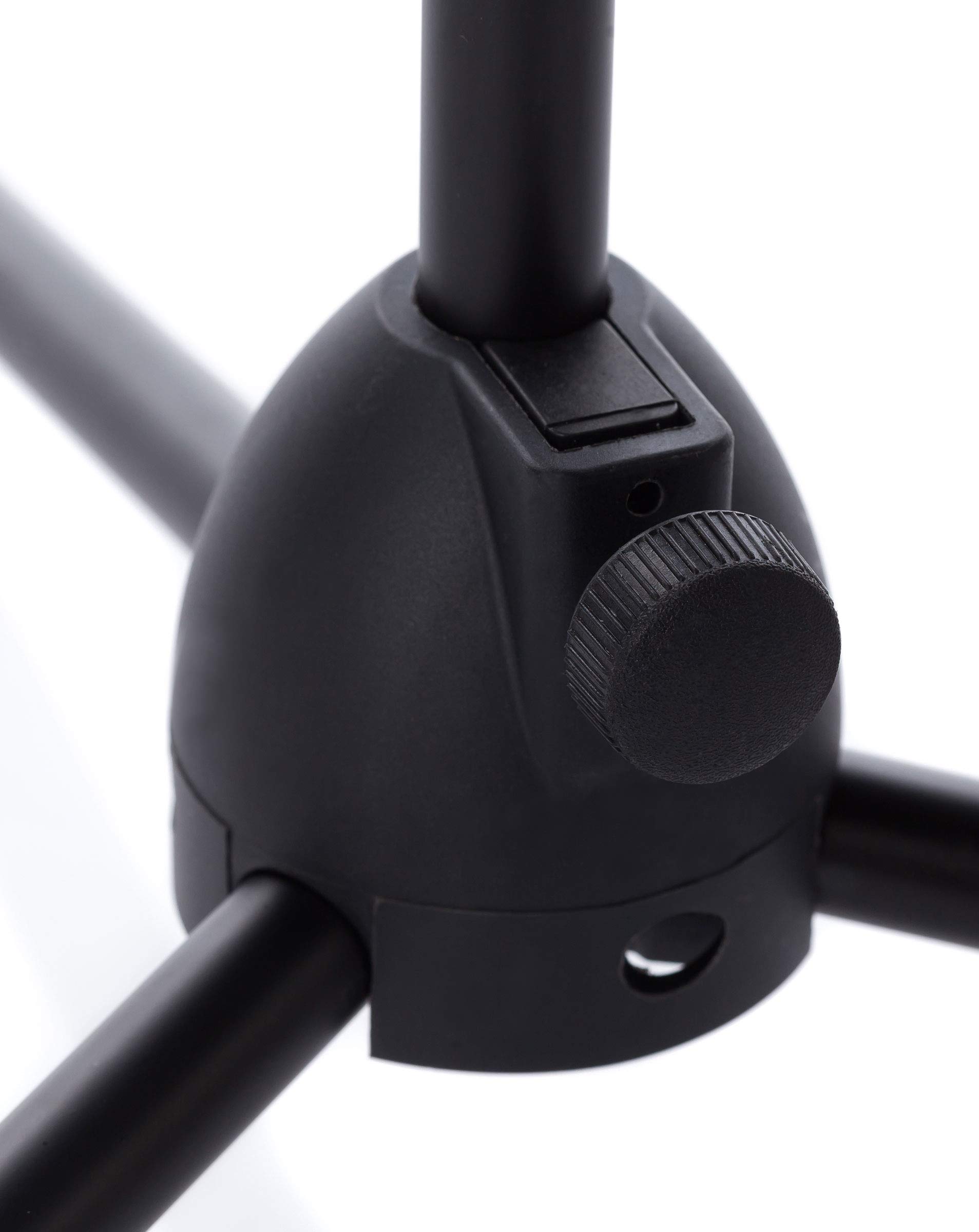 Bespeco MS36NE - Asta microfonica a giraffa nana con alloggio per plettri, nera