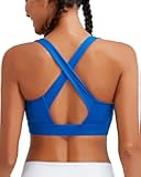High Impact Sports Bras for Women, High Support Running Strappy Women's Sports Bra with Sewn in Pads