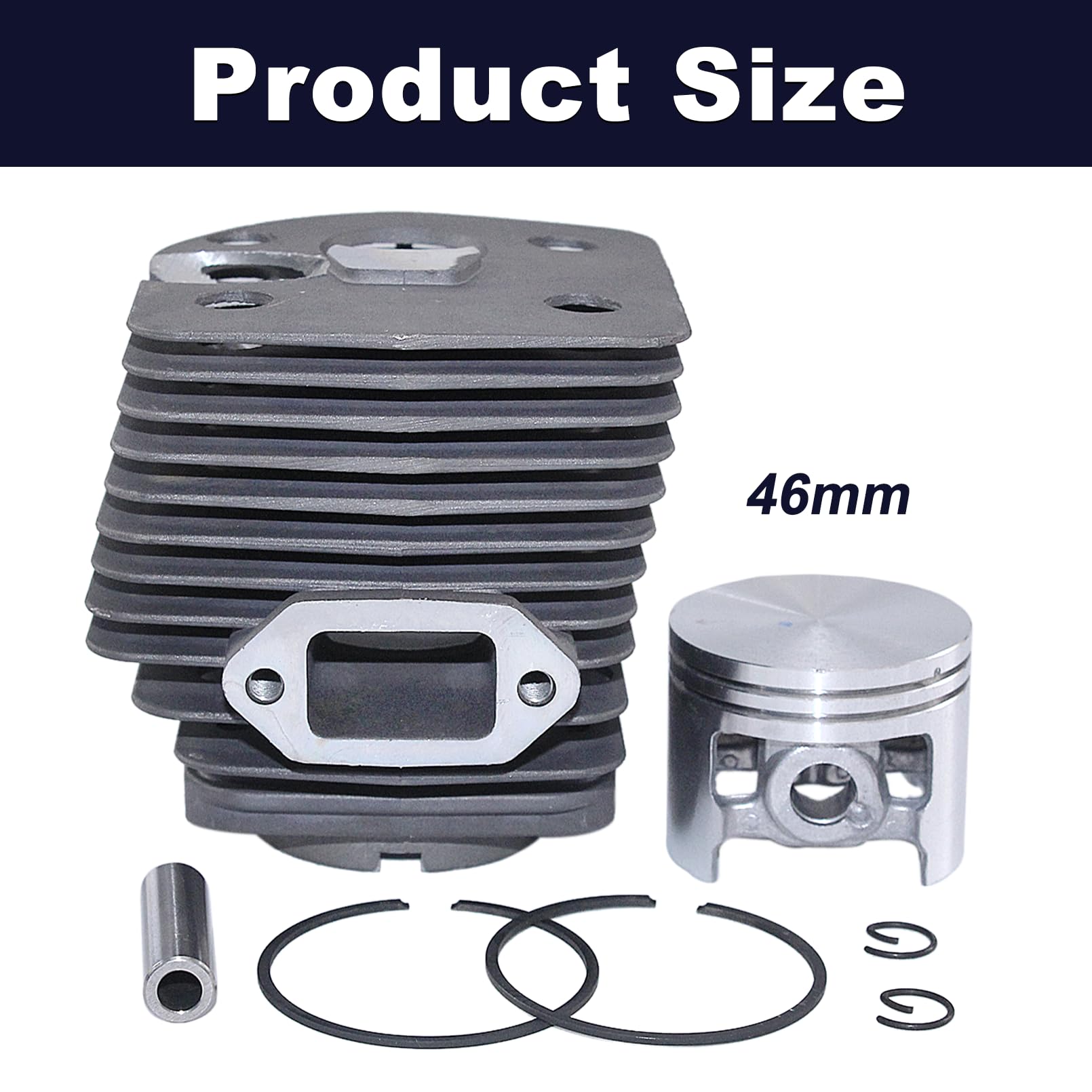 Kit Cilindro e Pistone per Stihl FS550 FS420 FS420L FS550L Ricambi Decespugliatori, Filtro Aria e Kit di Riparazione Carburatore, Sostituisce 4116 020 1215, 4116 120 1602, 4115 141 0300