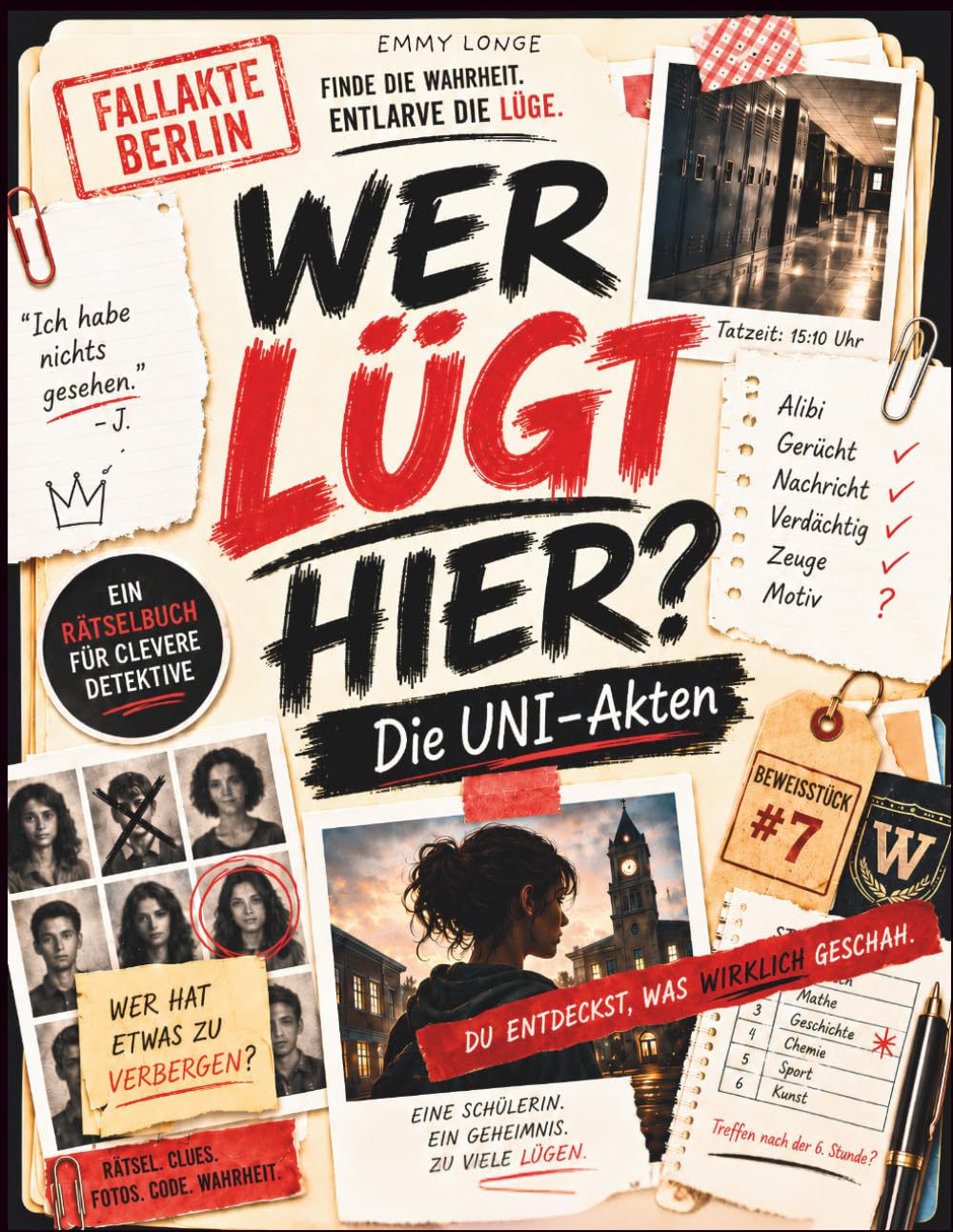 Wer lügt hier? Die Uni-Akten: 50 Verdachtsfälle - 50 Lügen zum Entlarven - Ein mysteriöses Rätselbuch für clevere Teenager