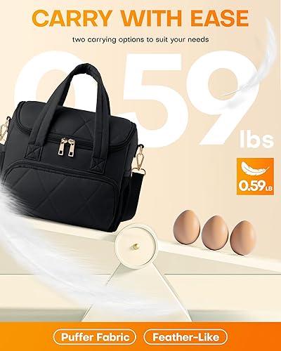 Miniatura 5 de HOTOR Lonchera para mujer  Lonchera aislada con bolsillos adicionales, amplia bolsa de almuerzo con asas y correas acolchadas, bolsa enfriadora