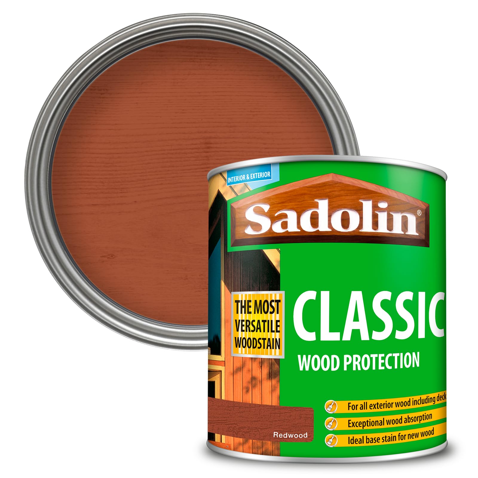 WALLPAPER EMPIRE Sadolin Classic All Purpose Woodstain 750ml - Deep Penetrating Protection (Red Wood)