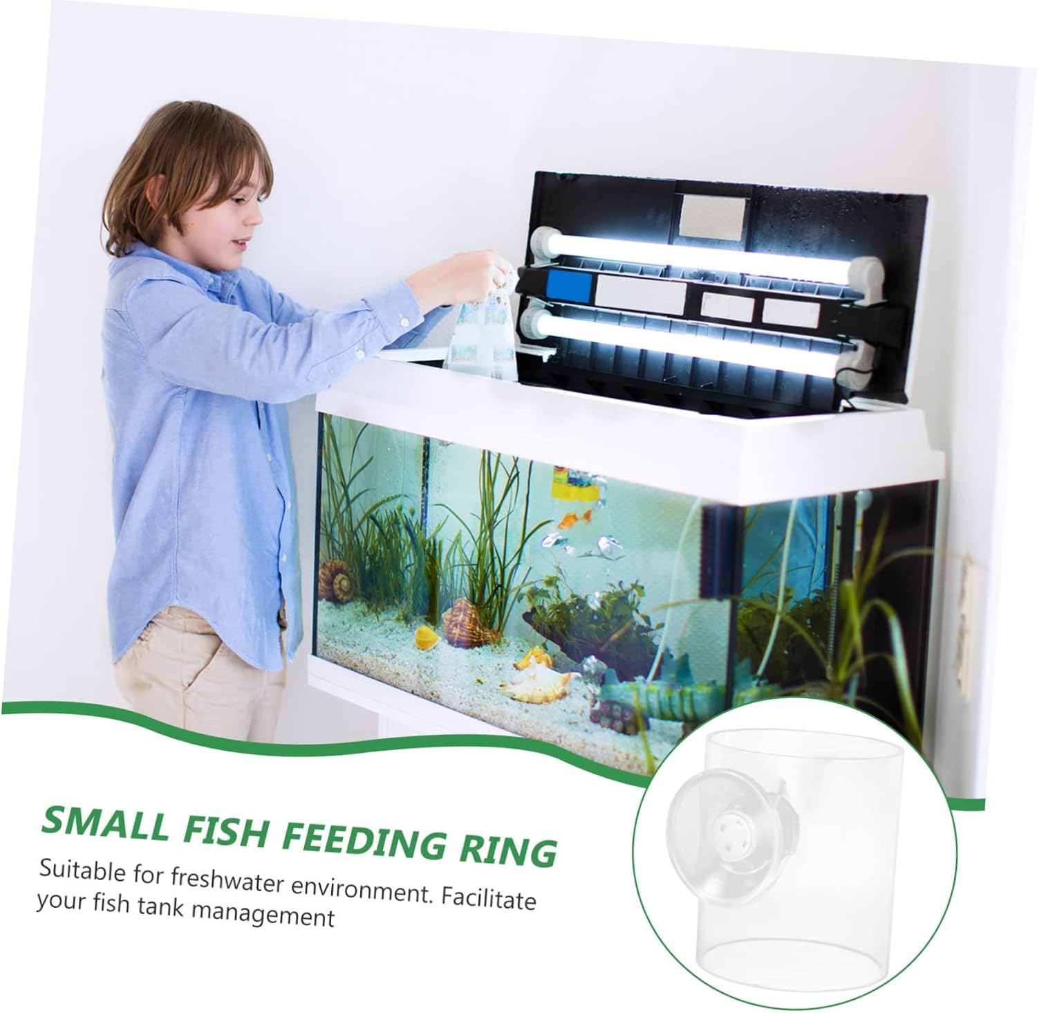 FRCOLOR 3pcs Fish Feeding Cup for Aquariums Transparent Design Prevents Food Floating for Freshwater Tanks and Easy Installation