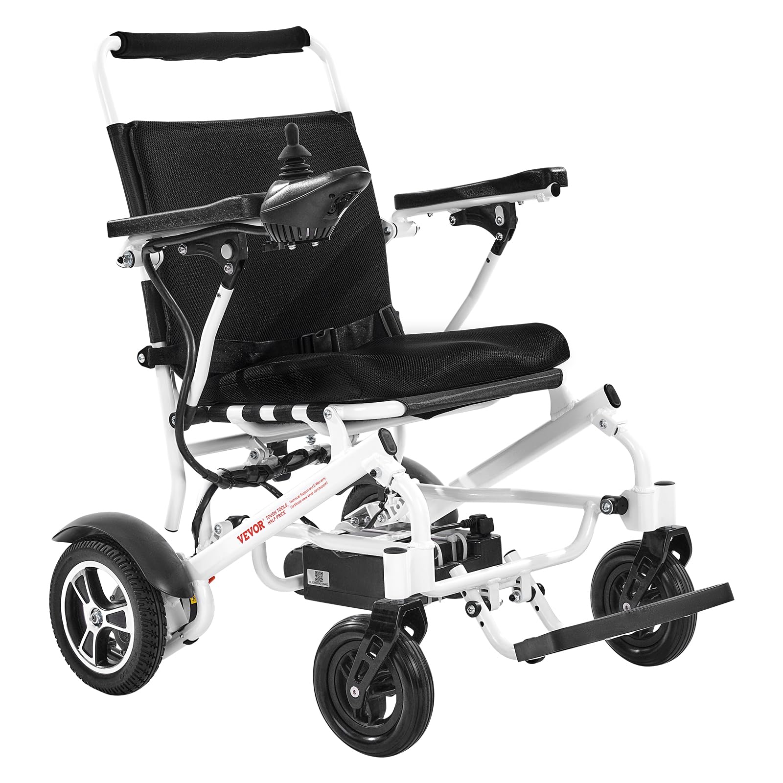 VEVOR Silla de Ruedas Eléctrica para Adultos Capacidad de 136 kg Plegable Ligera Motorizada Autonomía de 21 km Asiento de 53 cm Todoterreno Portátil para Personas Mayores, Discapacitadas