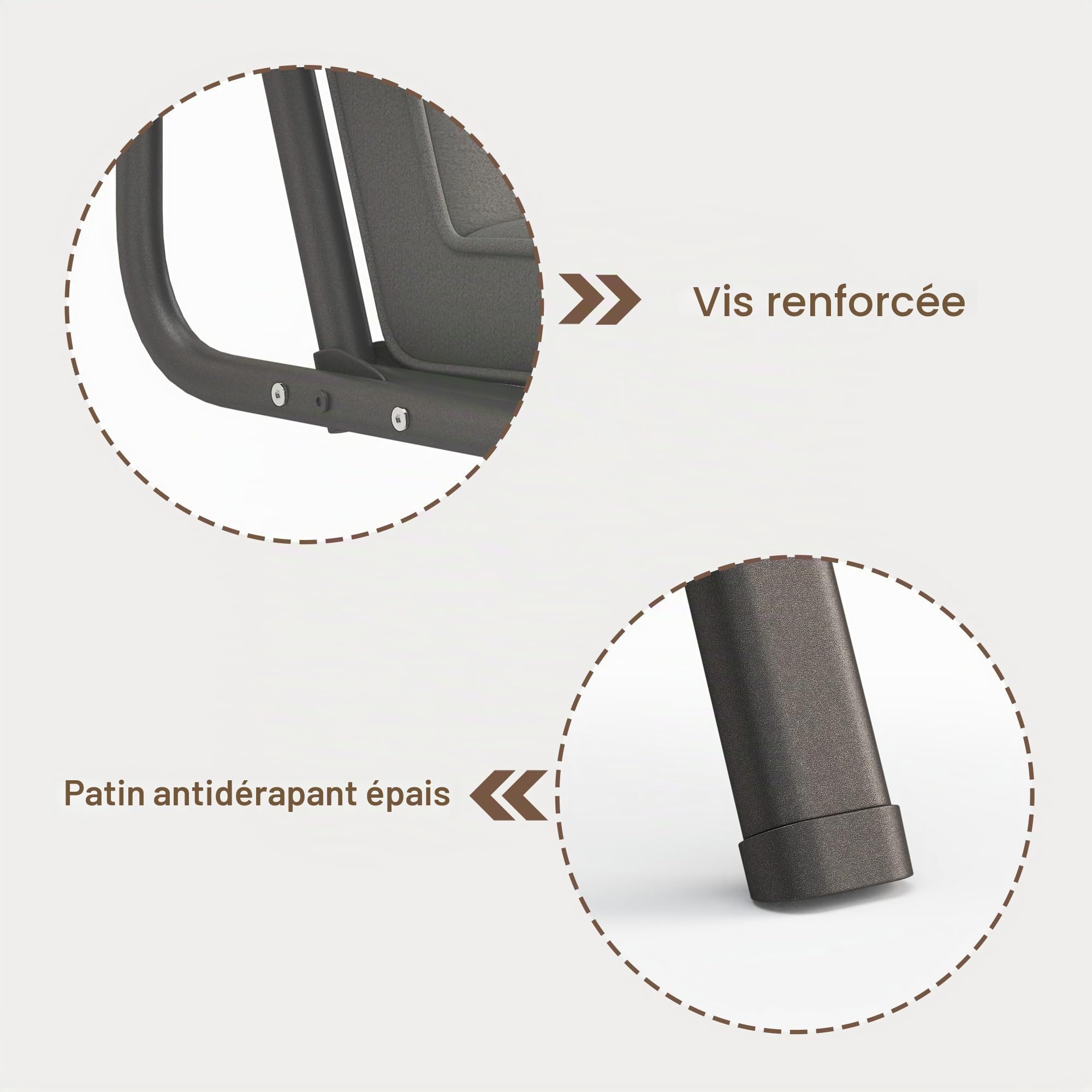 Balançoire de Jardin Hollywood 3 Places Gris, Convertible en Lit avec Toit Pare-Soleil Réglable, Structure Métallique Stable Tissu Étanche pour Terrasse Jardin