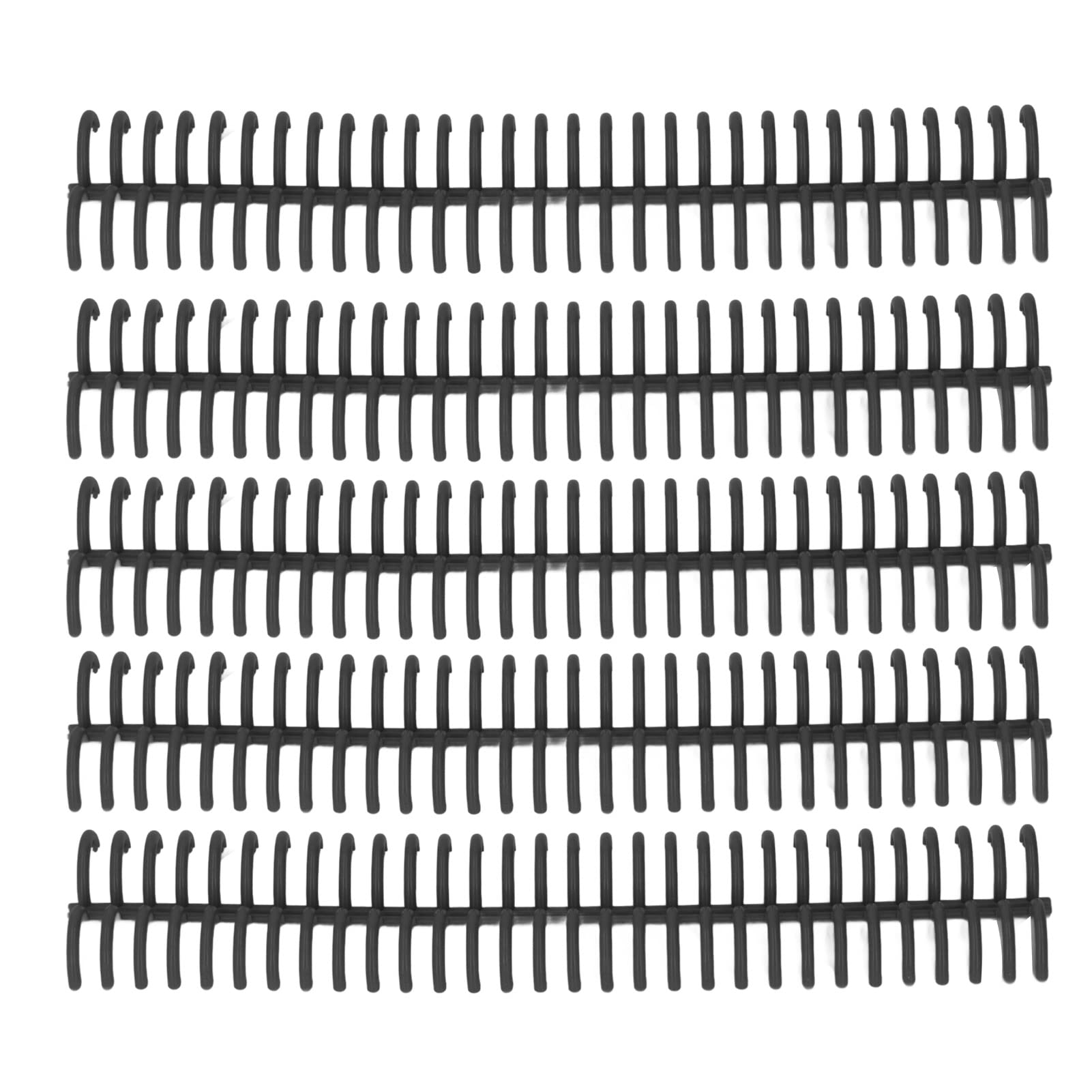 de Encuadernación de Hojas Sueltas, 10 Uds., 30 Agujeros, 22mm de Diámetro Interior, Bobinas de Encuadernación, Anillos de Encuadernación de Plástico Resistentes Al Desgaste(Negro)
