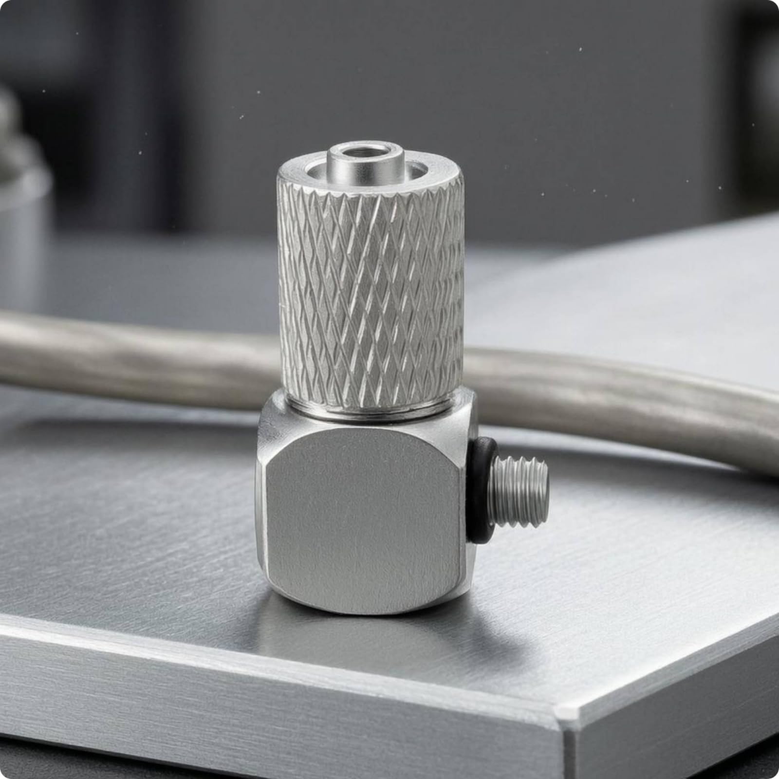 harayaa Conector Neumático Codo Empuje a Conectar Rosca Macho Latón Niquelado Ajuste Rápido y Cuerpo Hexagonal Compacto Adecuado para Sistemas, PL4-M3