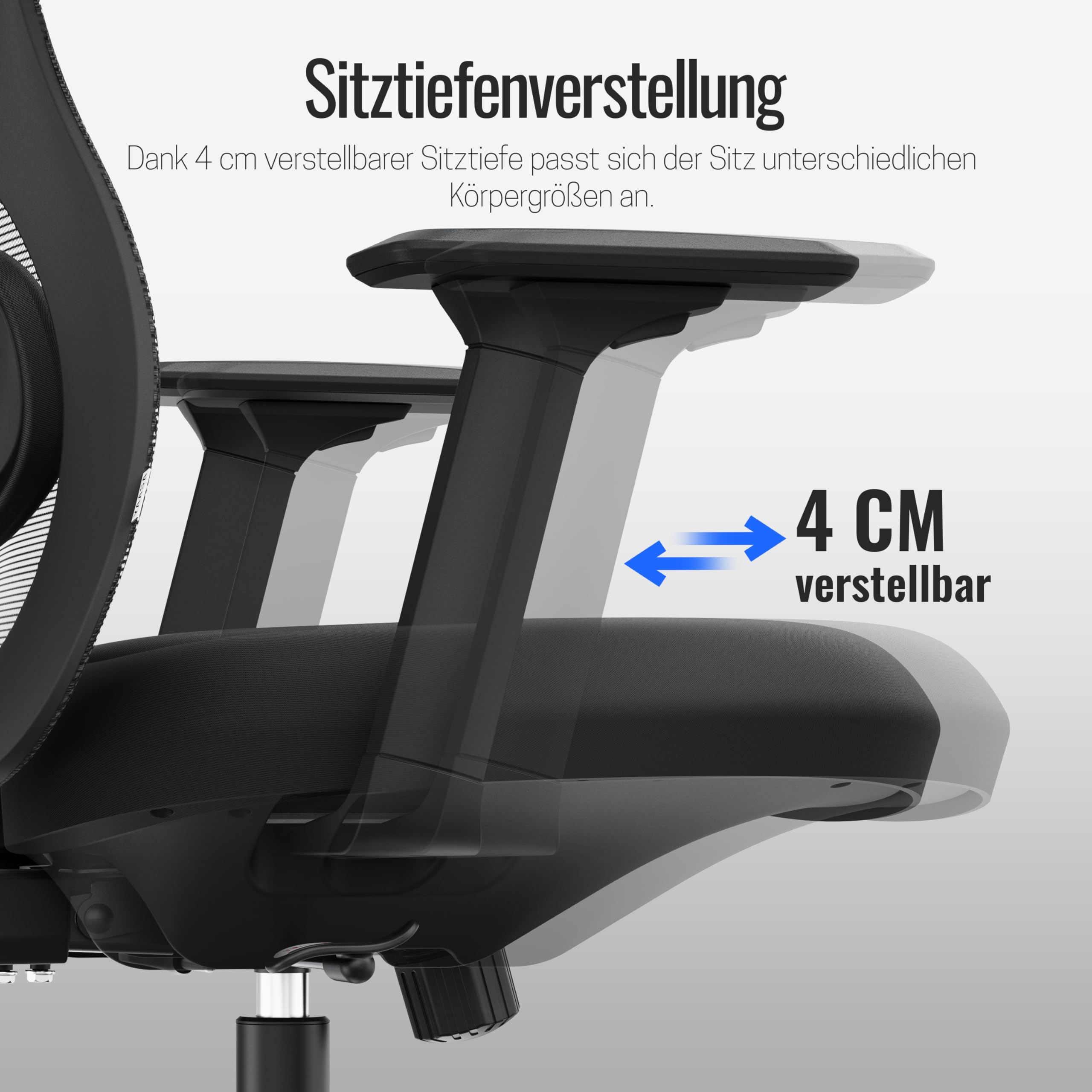 Yaasa Chair Plus, Bürostuhl des Jahres 2026, ergonomischer Schreibtischstuhl mit Kopfstütze 2D-Lordosenstütze & 4D-Armlehnen, Drehstuhl-TESTSIEGER gesundes Sitzen, Homeoffice Büro, Flüsterrollen 150kg