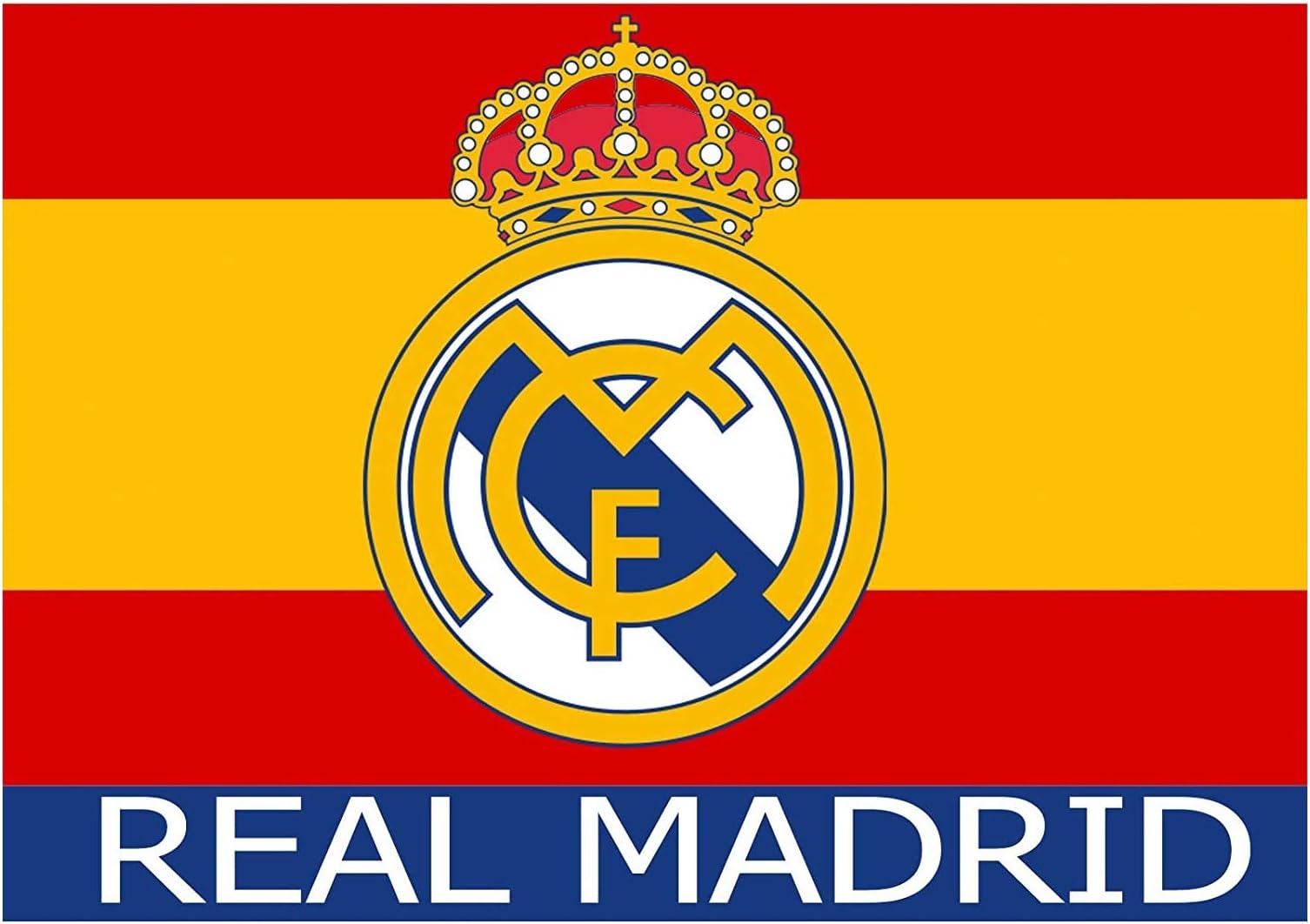 Real Madrid Flag-Spain - Measures 150 x 100 cm. Polyester 100% - Flag for inside and outside