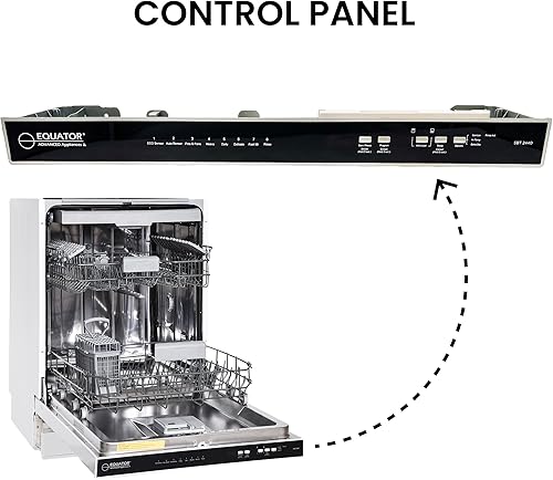 Miniatura 7 de Equator Lavavajillas integrado de 24 pulgadas con control superior, 15 ajustes de lugar, fabricado en Europa
