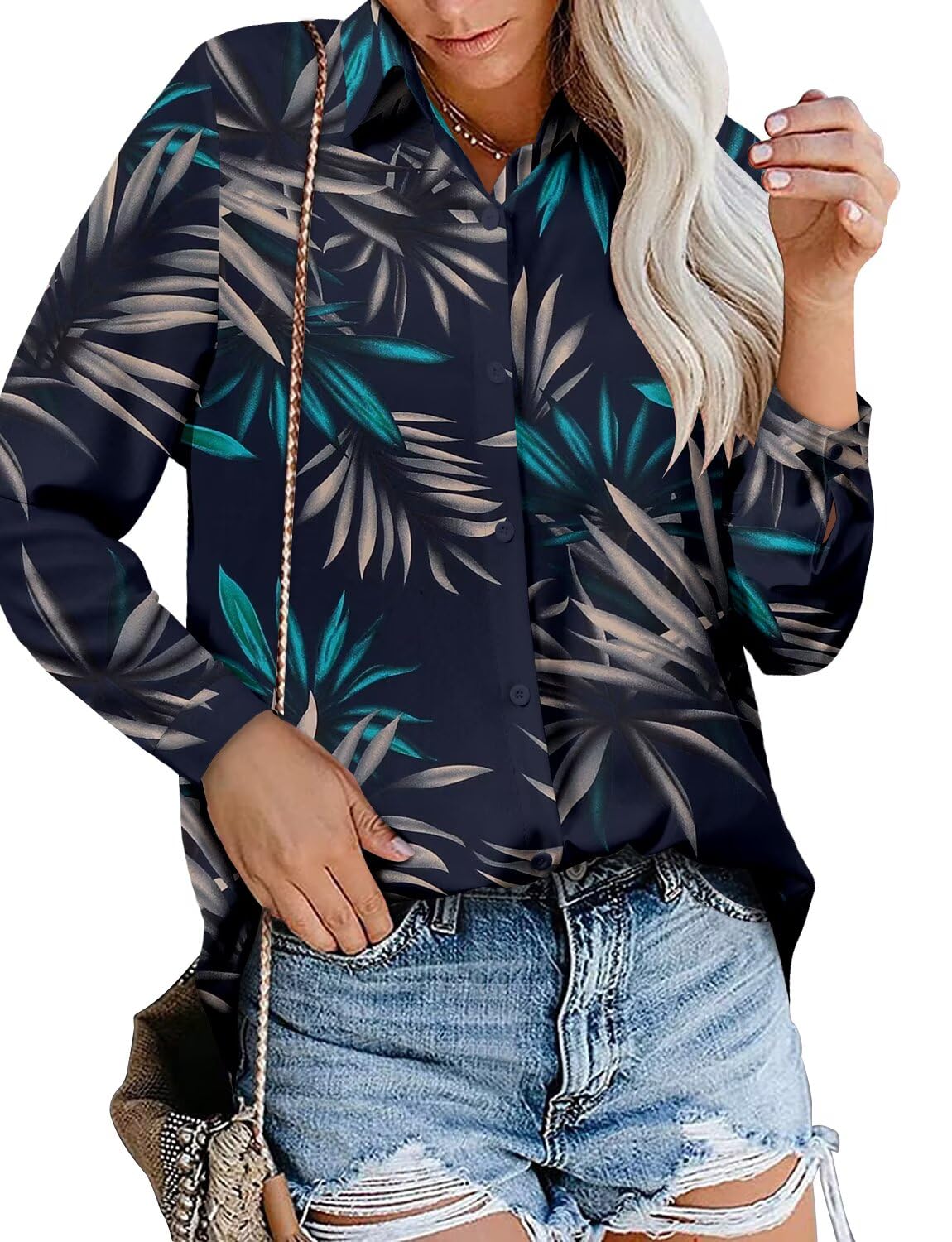Magritta Women's Shirts Fashion Long Sleeve Tops Button Down Blouses