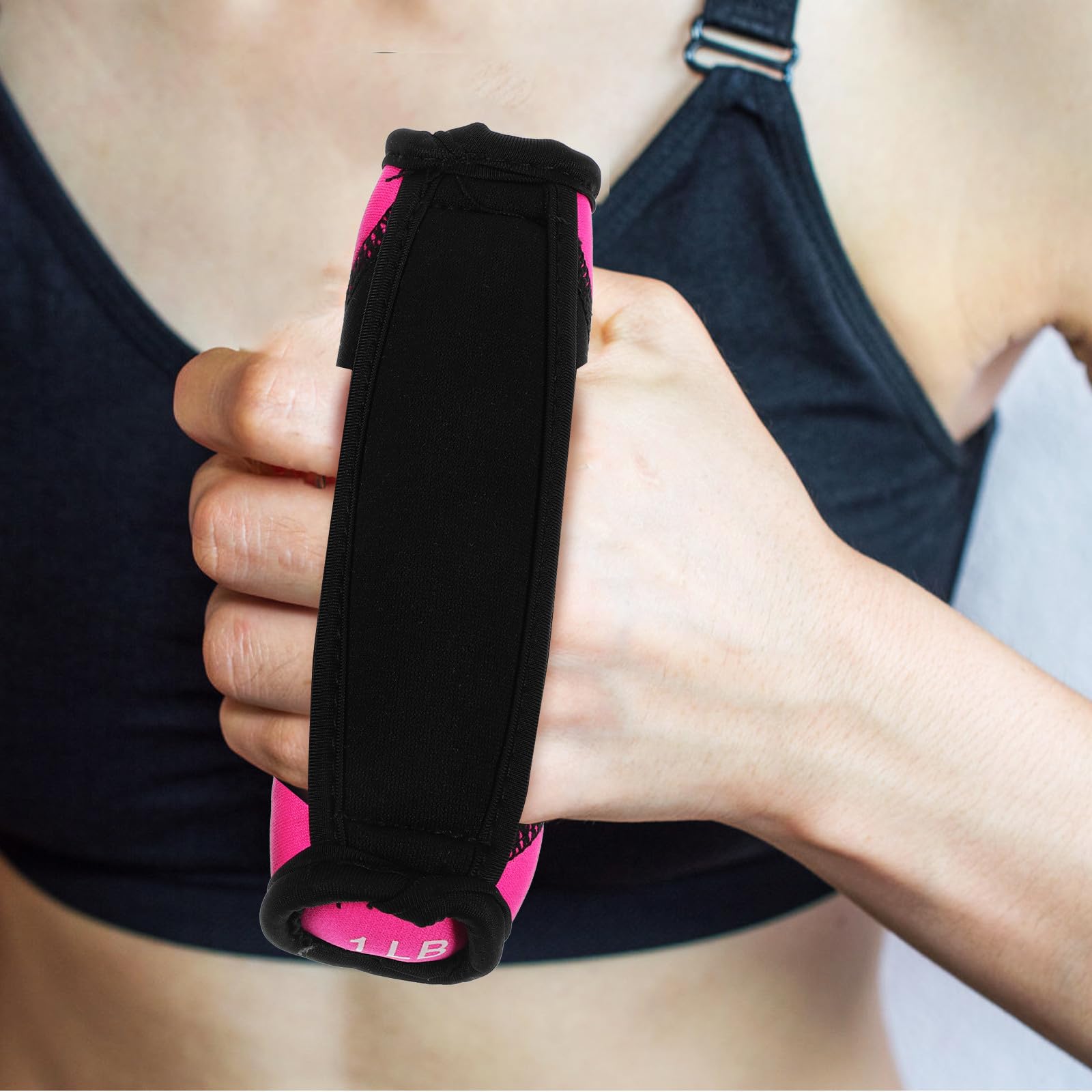 Manubri Morbidi Rosa per Corsa e Fitness, Presa Comoda Ergonomica