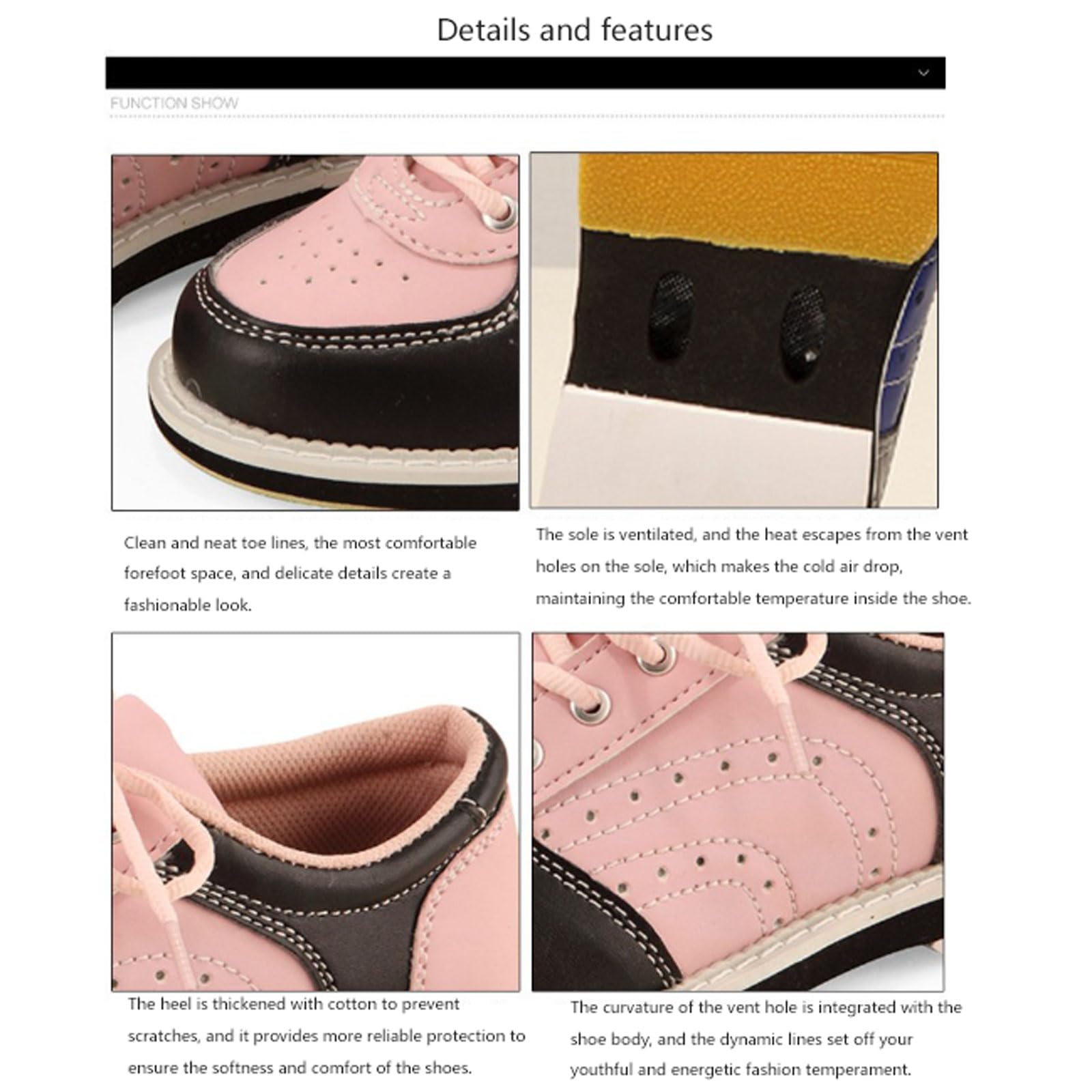 Scarpe da Bowling Donna Uomo,Scarpe da Bocce in Pelle,Scarpe da Bowling Professionali,Scarpe Sportive Moderne,Leggero E Traspirante,Resistente all'Usura Scarpa Atletica,per Uomini,Donne e Adulti.