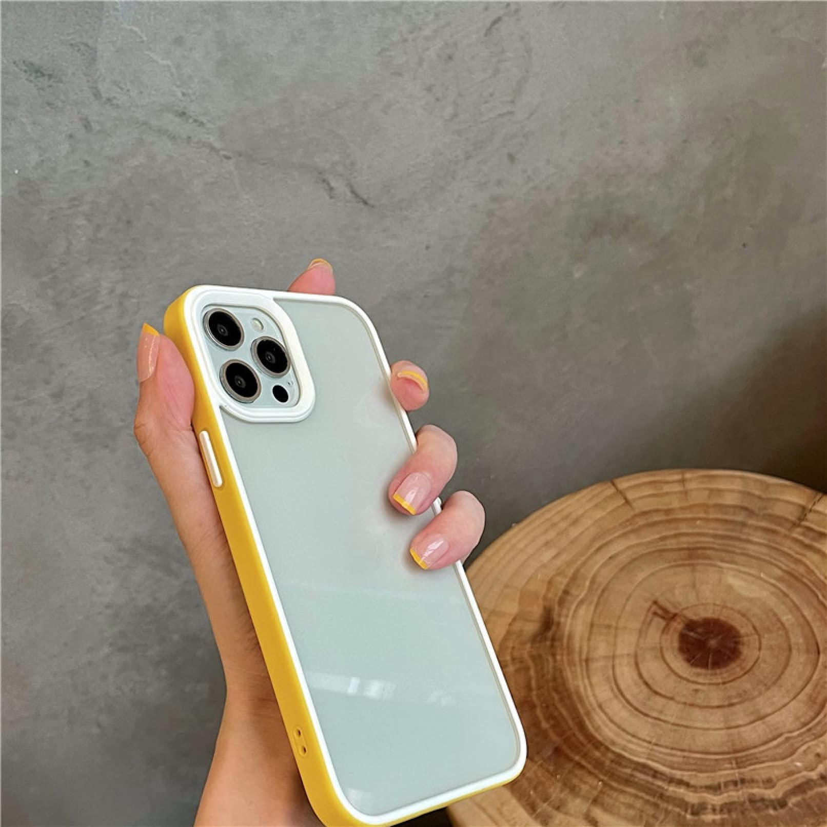 Amazon.co.jp: iPhone12透明ケース イエロー iphone12proケース