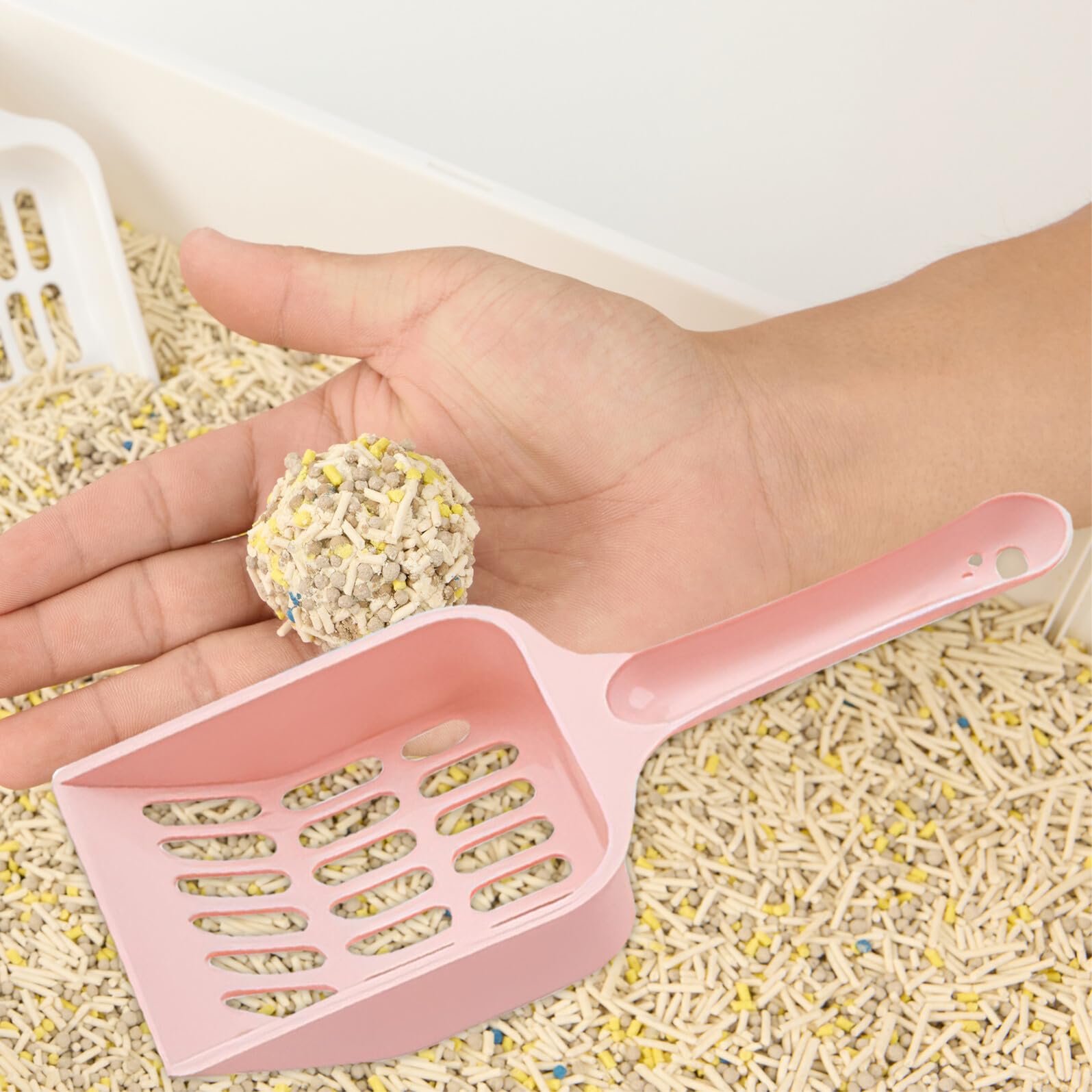 DOITOOL Set da 24 Palette per Lettiera per Gatti in Plastica Robusta Paletta Piccola Fori Sottili per Setacciatura Efficiente Strumento Leggero per Pulizia Rapida della Lettiera Adatto