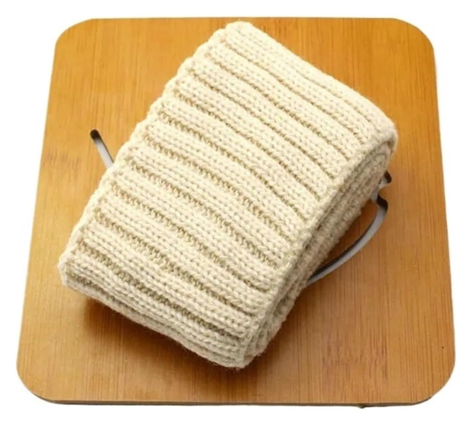 Rib Knit Cuff, Elastic Ribbed Cuffs Acrylic Rib Knit Fabric Multicolor 7x75cm for Making(Beige)