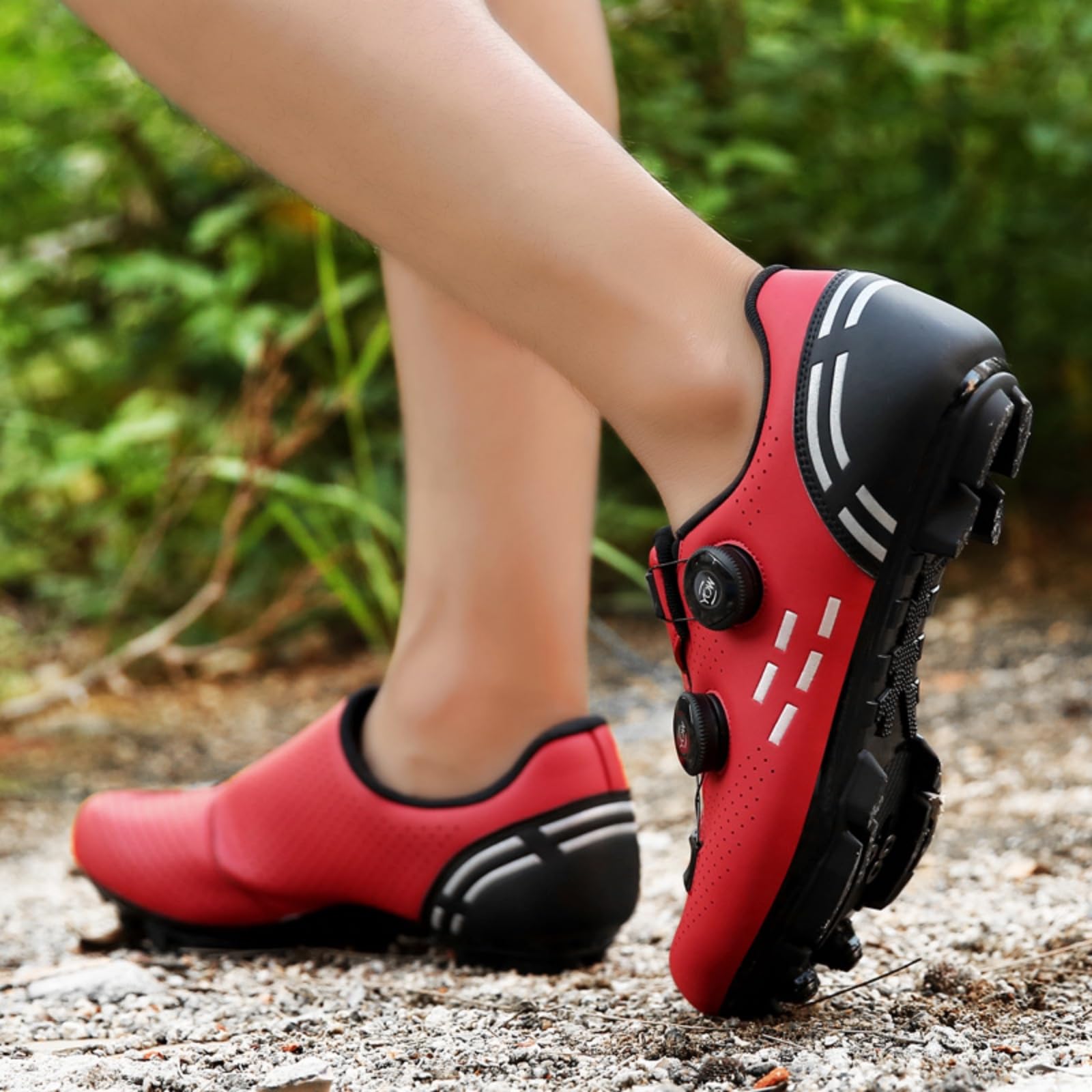 Mateju Scarpe Ciclismo Senza Attacchi Uomo Donna, 36-47 EU Scarpe Ciclismo Senza insenature Nessuna Serratura Antiscivolo Traspiranti per Sportive da Esterno