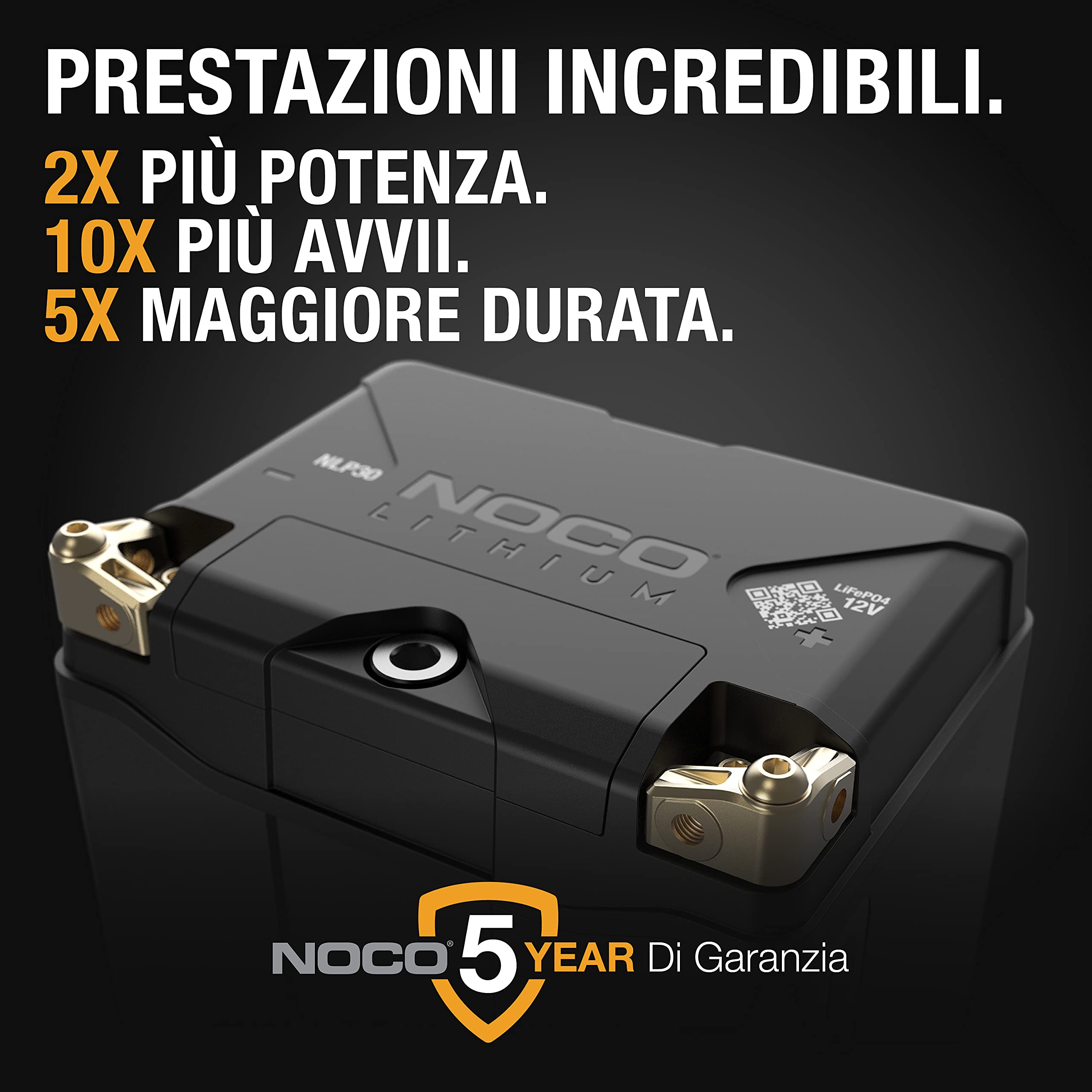 NOCO Lithium NLP30: Batteria Moto 12V Ultra-Leggera – Gruppo 30 – 8Ah – Avviamento 700A – BMS Intelligente – Certificata UL