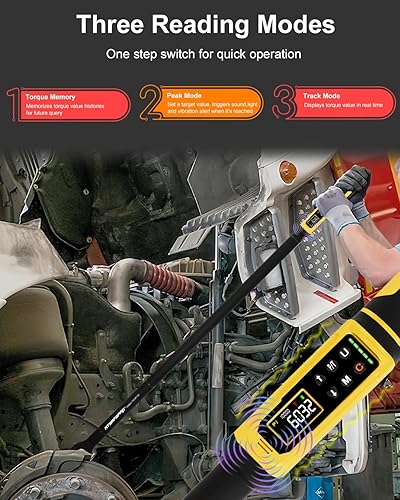 Miniatura 10 de ATsafepro Llave dinamométrica de clic de 14 de pulgada, juego de 14 piezas (20  200 pulgadas libras), llave dinamométrica ajustable de 72 dientes de
